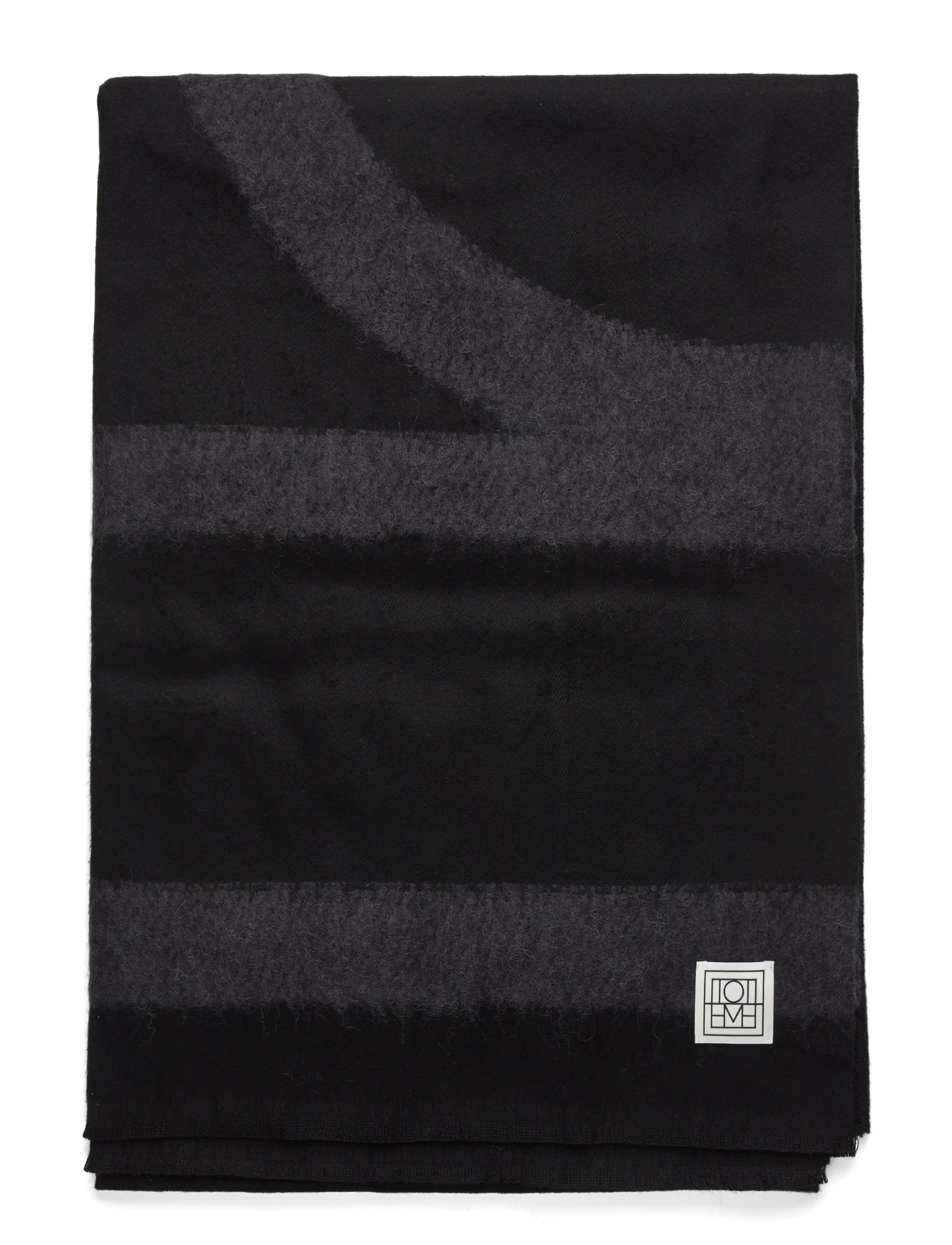 TOTEME - MONOGRAM TWILL SCARF - asusteet - black - 1