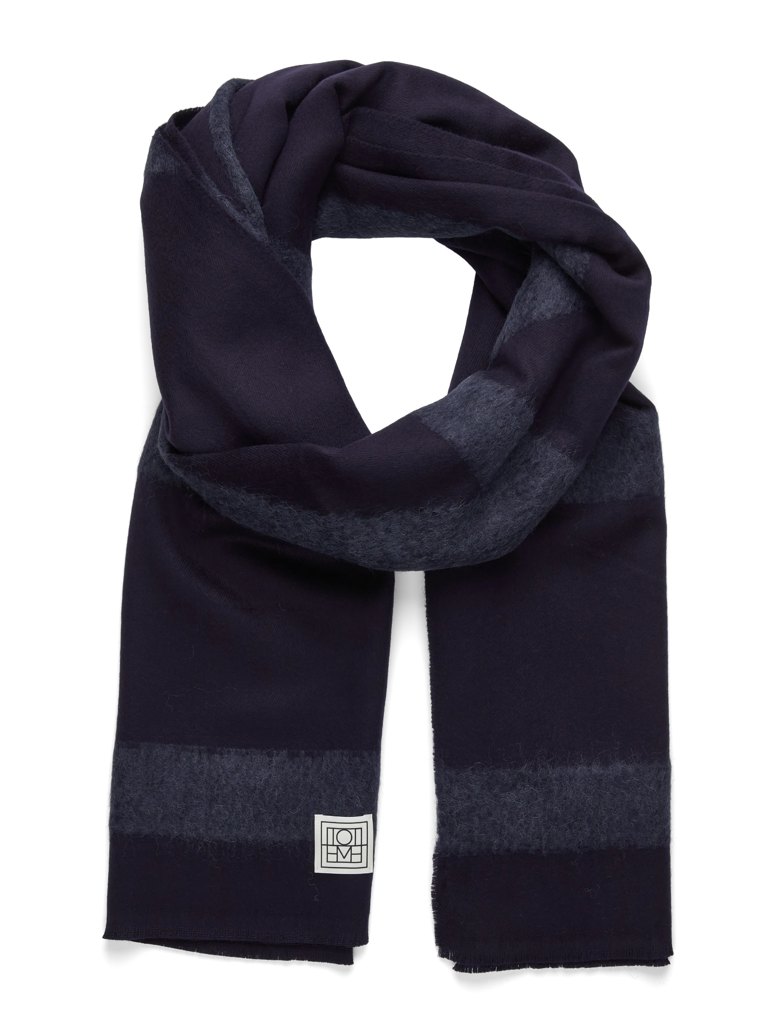 TOTEME MONOGRAM TWILL SCARF - Winter scarves - NAVY / navy