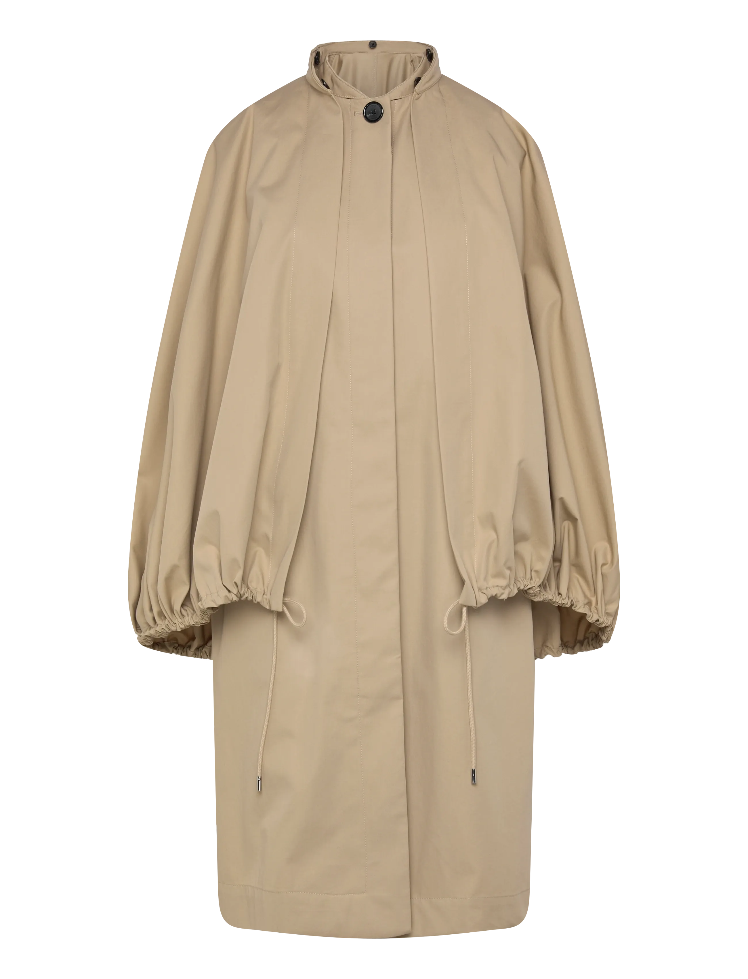 TOTEME Detachable Cape Coat, Kvinder, Aftagelig Kappe Frakke, Beige, Str: 34
