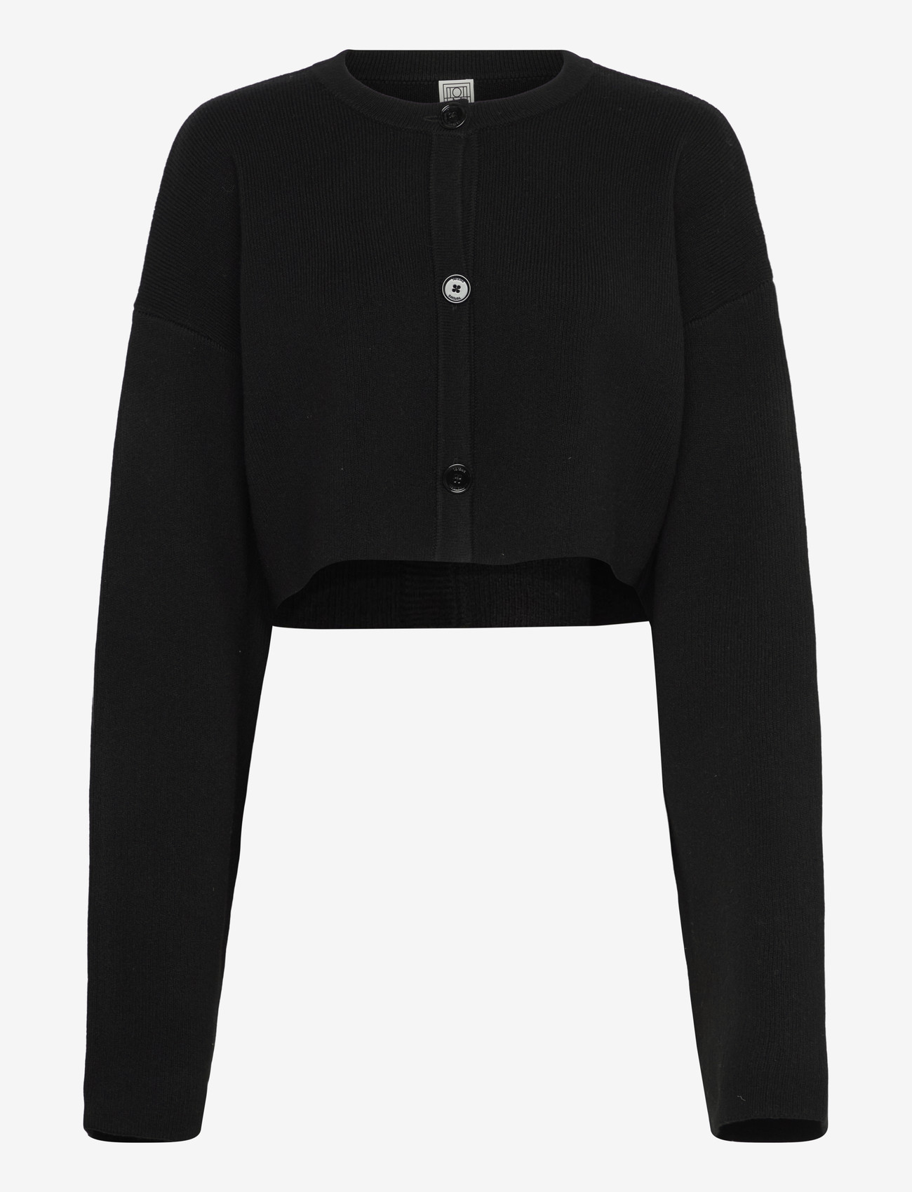 TOTEME - CROPPED OVERSIZED CARDIGAN - cardigans - black - 0