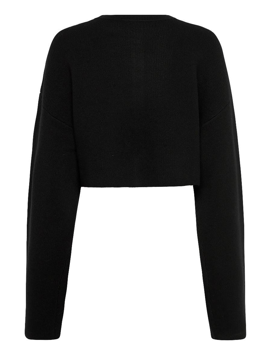 TOTEME - CROPPED OVERSIZED CARDIGAN - cardigans - black - 1