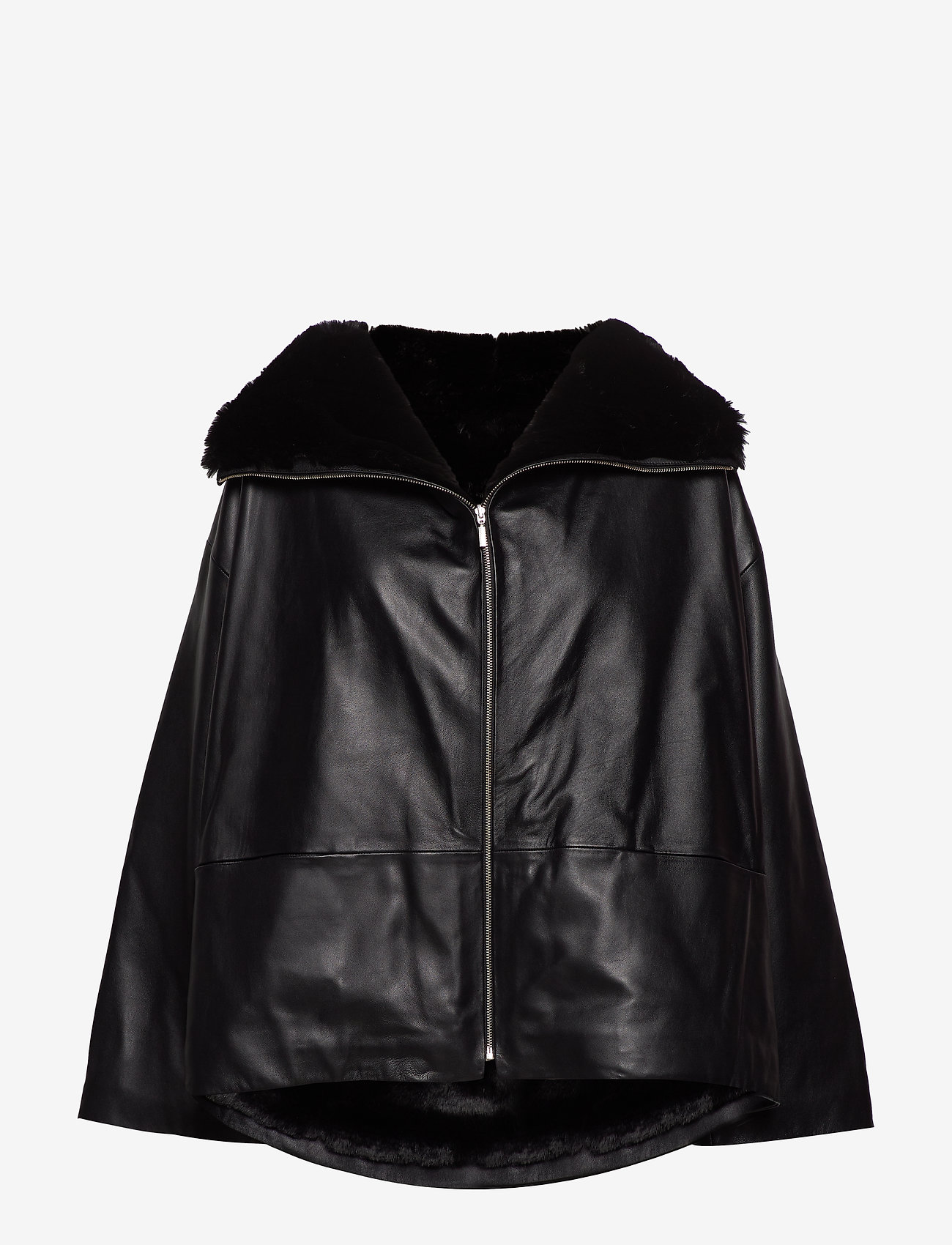 ANNECY LEATHER JACKET - BLACK 200