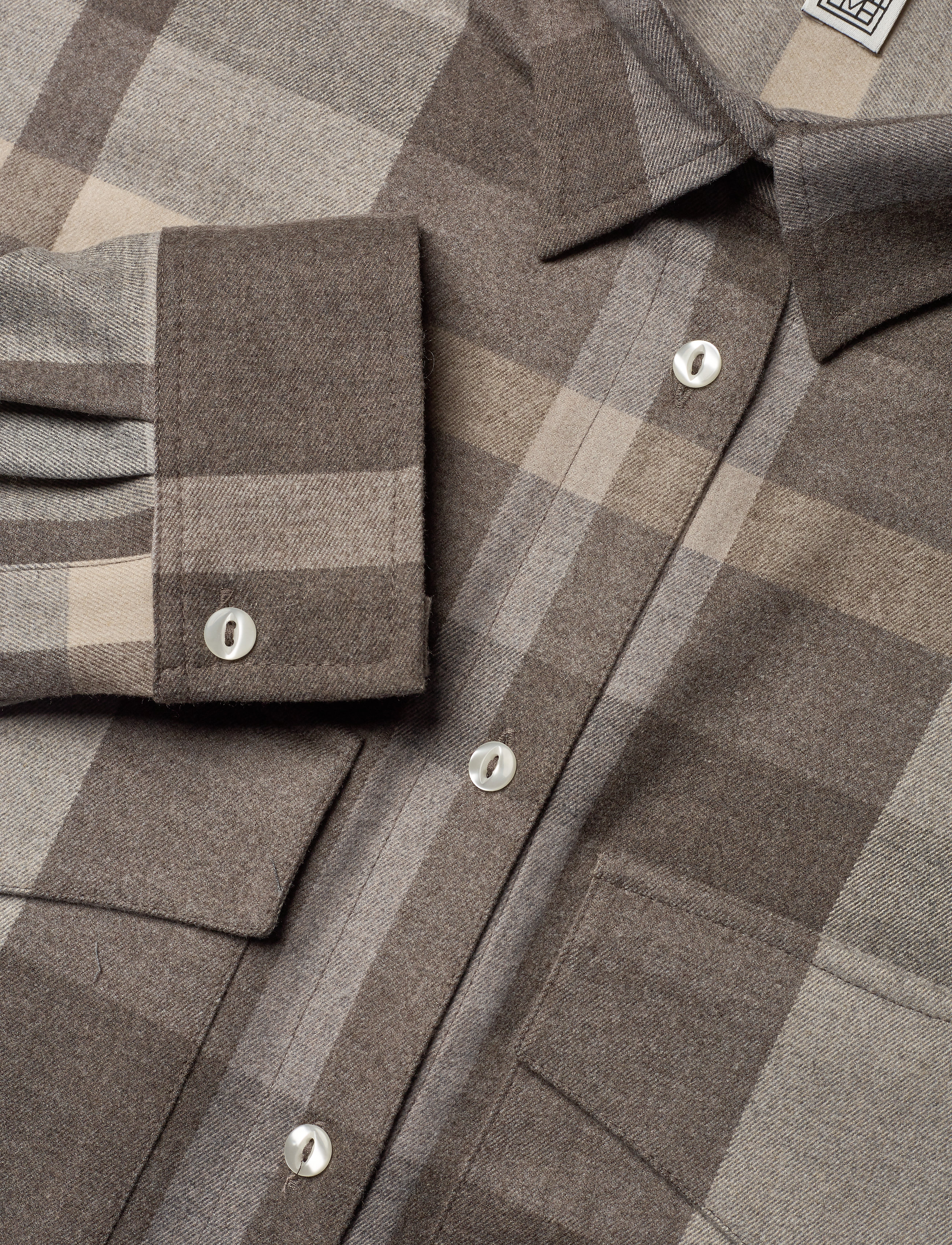 Totême - NOVELLA FLANELL - beige check 849 - 2