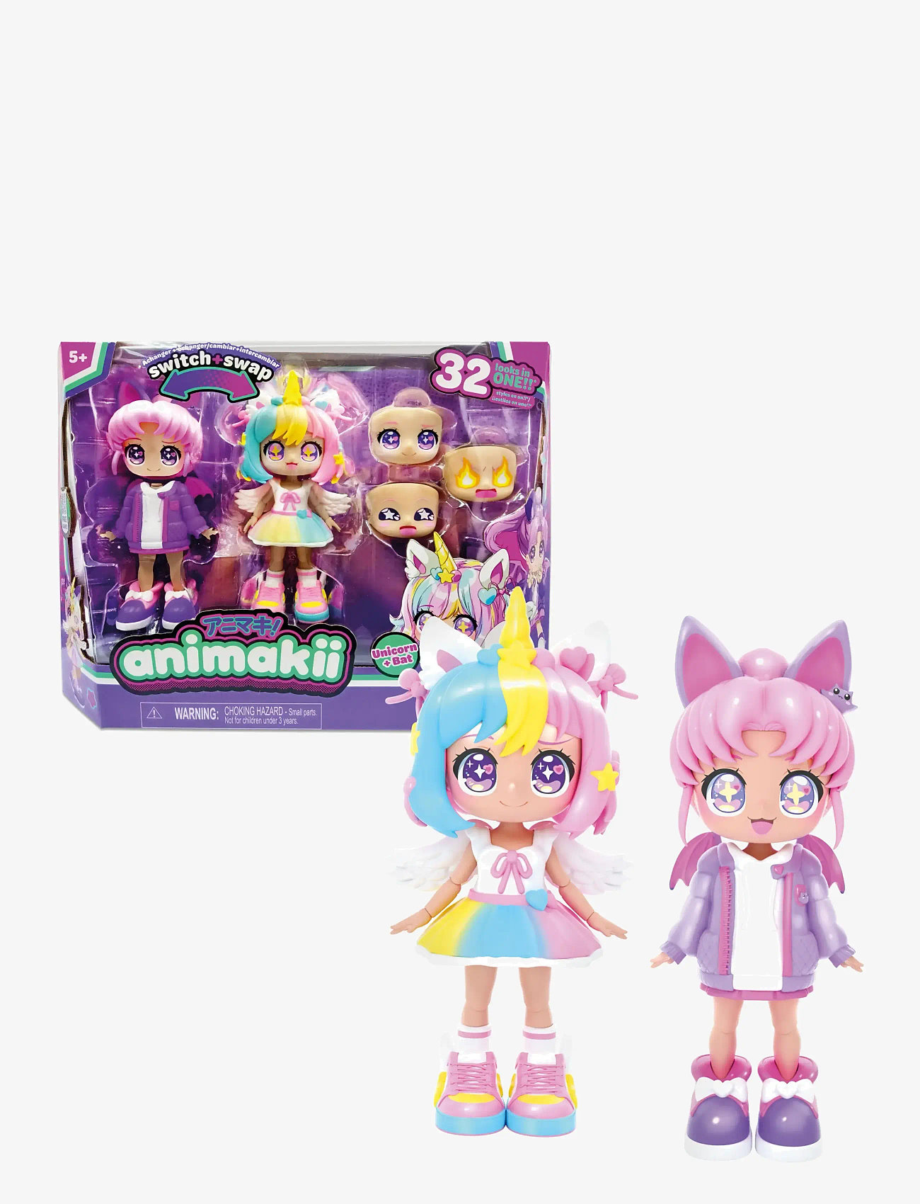 Toyrock - ANIMAKII DOLL SET UNICORN/BAT - leikfangasett - multi coloured - 1