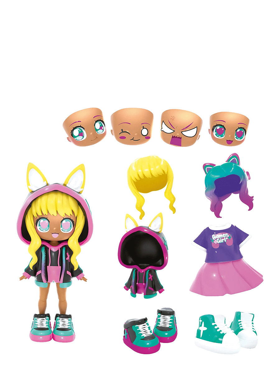 Toyrock - ANIMAKII DOLL SET CYBEPUNK/GAMER - legesæt - multi coloured - 2