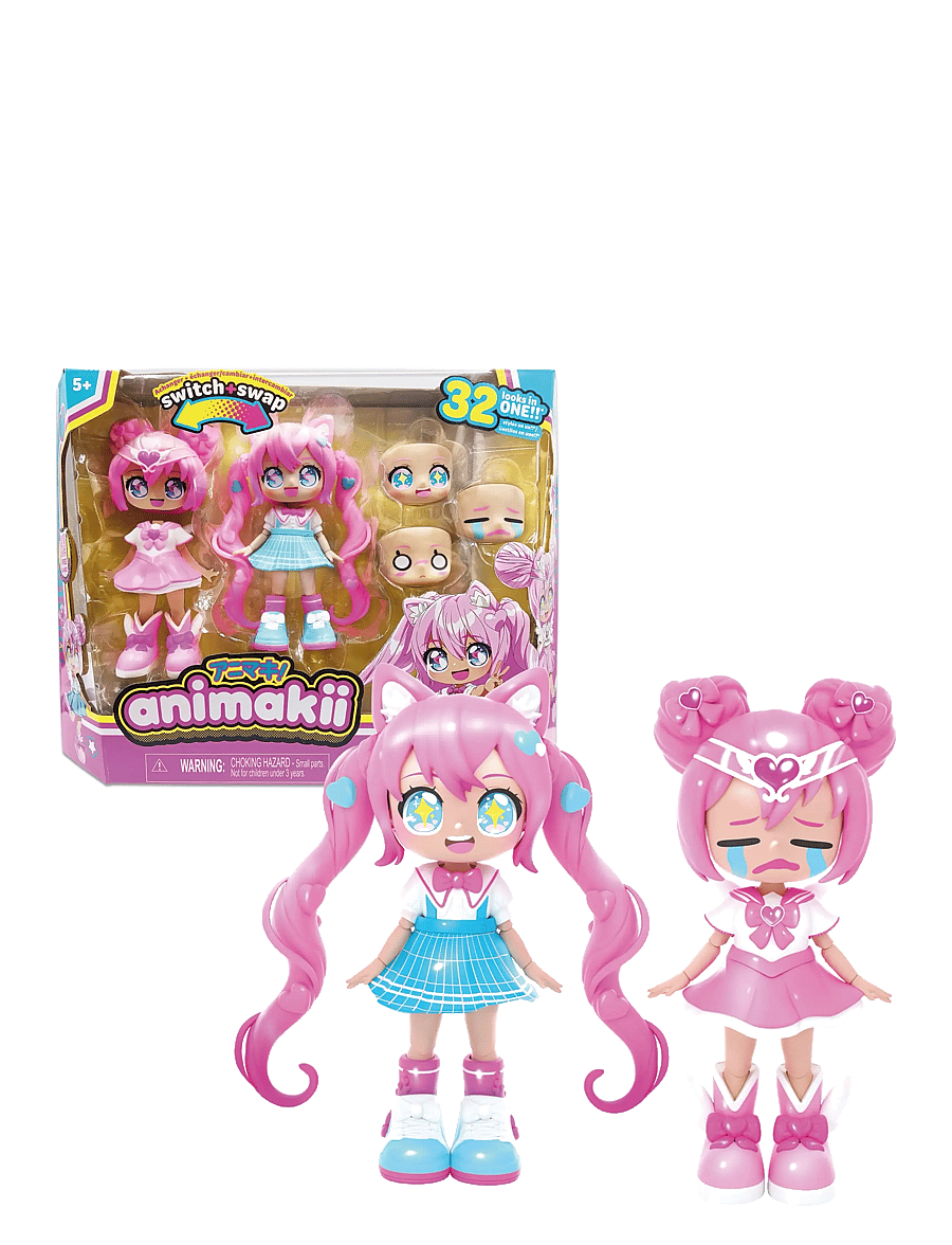 Toyrock - ANIMAKII DOLL SET MAGICAL GIRL/SCHOOL GIRL - legesæt - multi coloured - 1