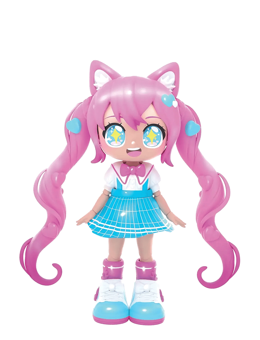 Toyrock - ANIMAKII DOLL SET MAGICAL GIRL/SCHOOL GIRL - legesæt - multi coloured - 4