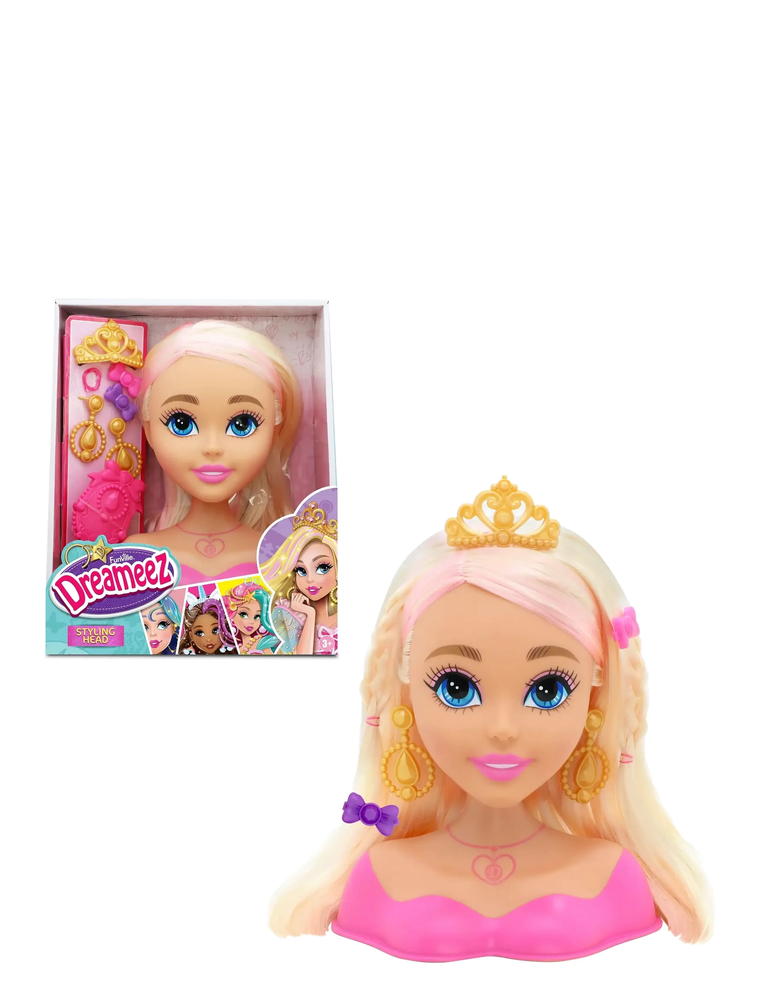 Toyrock Dreameez Styling Head, Børn, Doll Styling Heads, Pink, Str: ONE SIZE