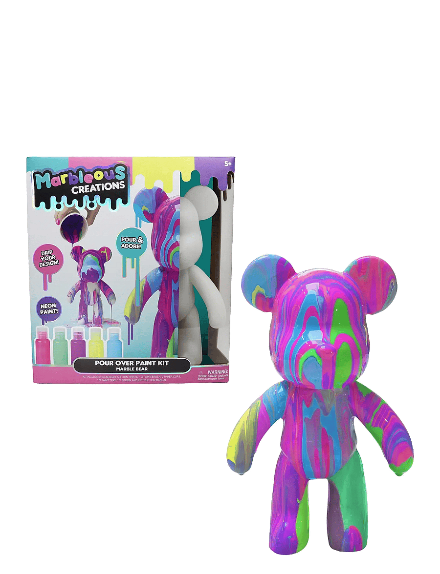 Toyrock - MARBLEOUS MARBLE BEAR POURING KIT -MARMOROINTISETTI - askartelusetit - multi coloured - 1
