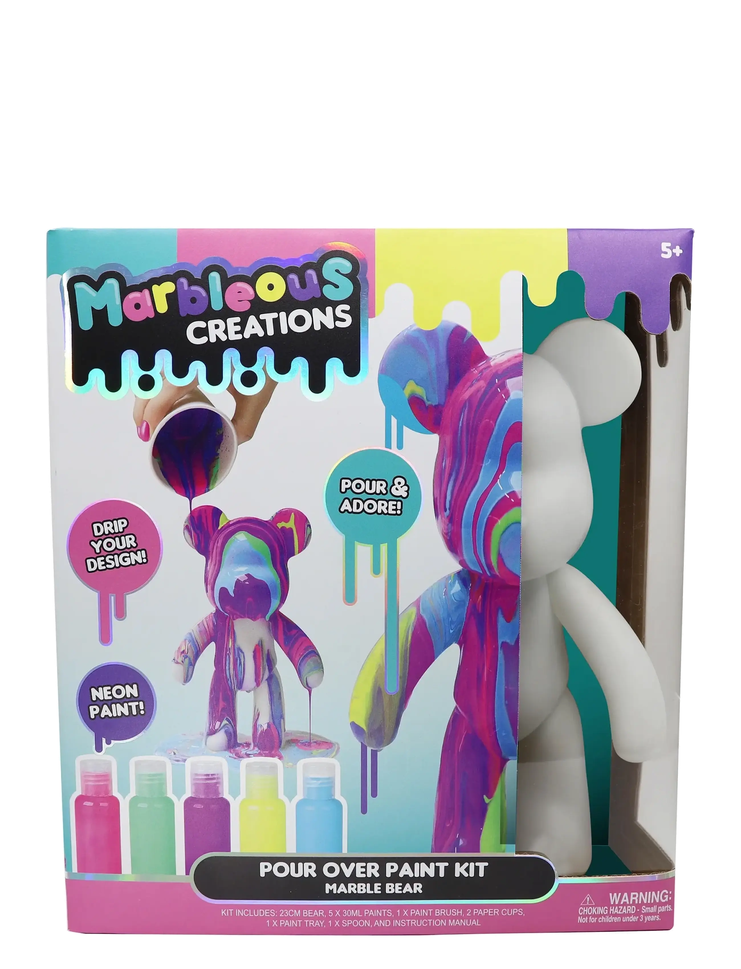 Toyrock - MARBLEOUS MARBLE BEAR POURING KIT -MARMOROINTISETTI - askartelusetit - multi coloured - 5