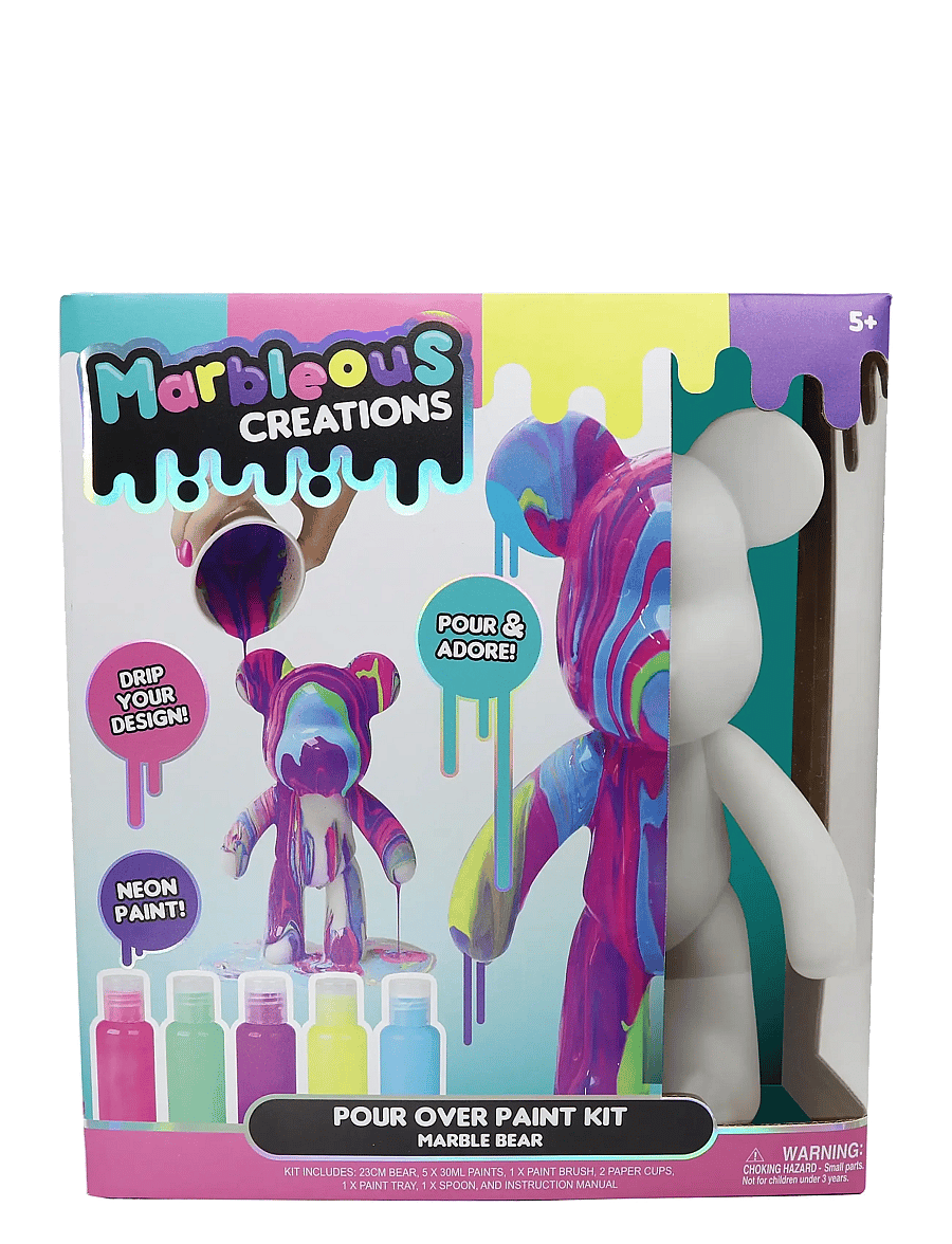 Toyrock - MARBLEOUS MARBLE BEAR POURING KIT -MARMOROINTISETTI - askartelusetit - multi coloured - 5