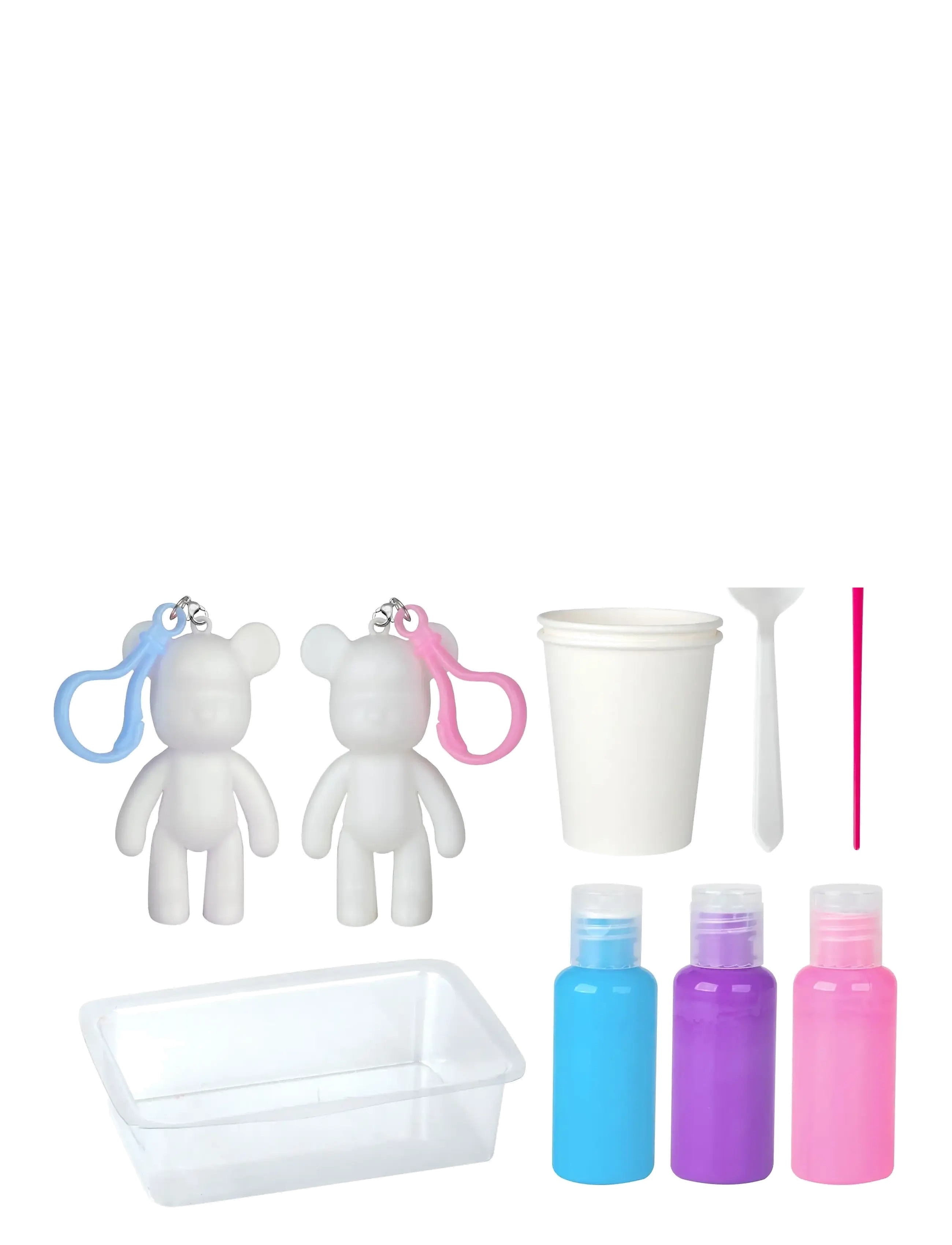 Toyrock - MARBLEOUS MARBLE BEAR KEYCHAIN KIT - kreasæt - multi coloured - 2
