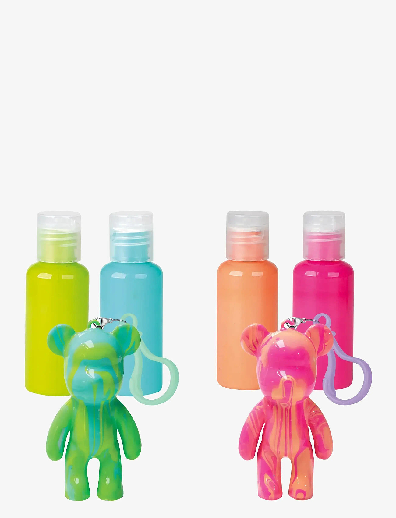 Toyrock - MARBLEOUS MARBLE BEAR POURING KEYRING KIT 6 PCS - kreasæt - multi coloured - 1