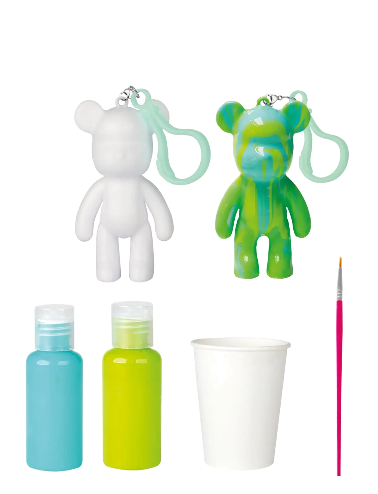 Toyrock - MARBLEOUS MARBLE BEAR POURING KEYRING KIT 6 PCS - föndursett - multi coloured - 2