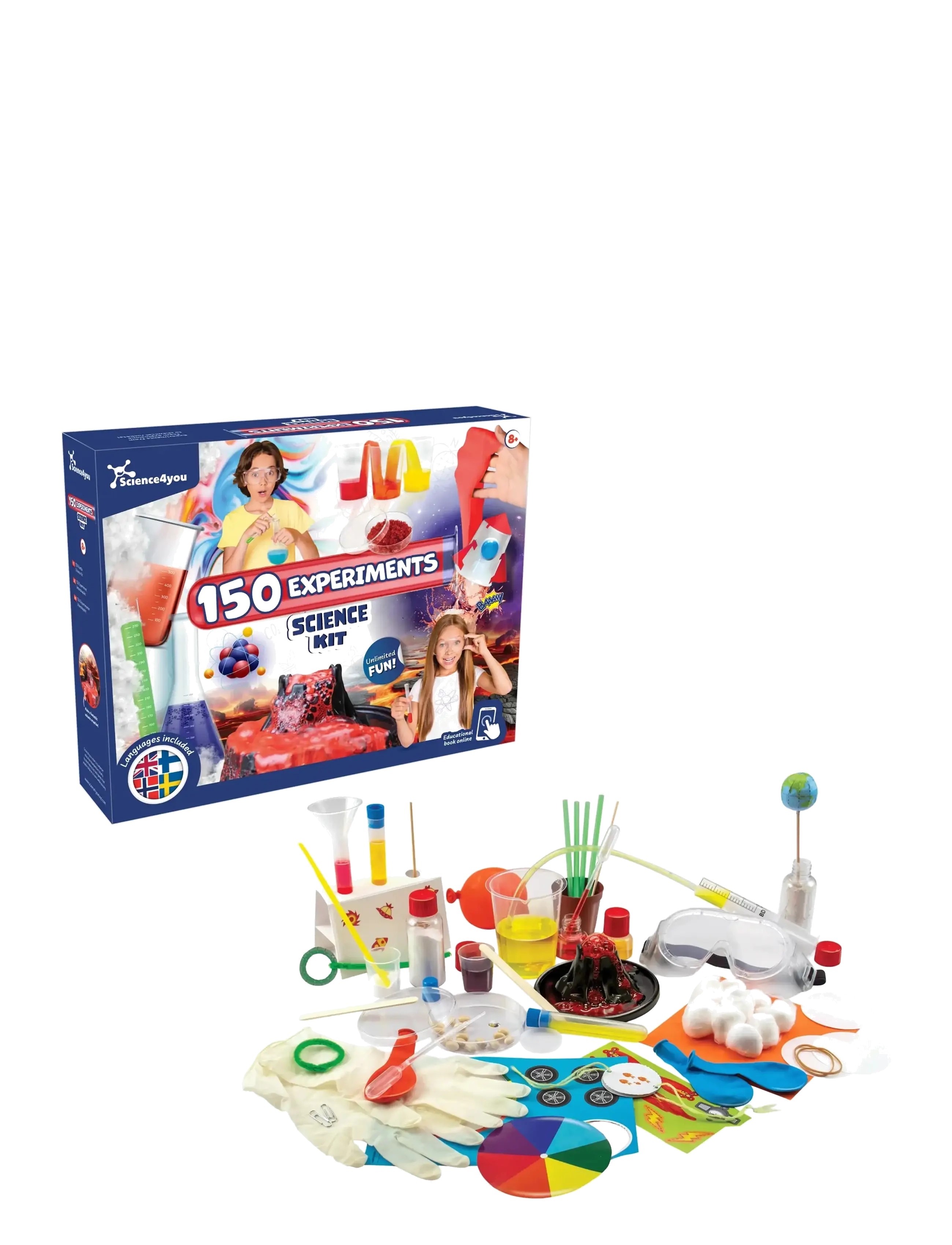 SCIENCE4YOU MEGA SCIENCE KIT 150 EXPERIMENTS - MULTI COLOURED