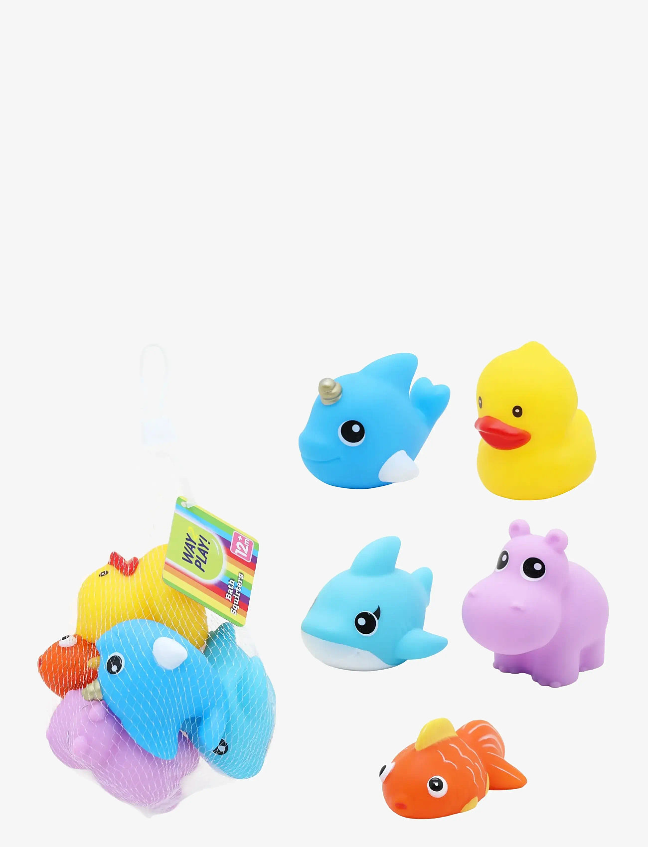 Toyrock - WAY2PLAY SOFT BATH SQUIRTERS 5 PCS NETBAG - badelegetøj - multi coloured - 0