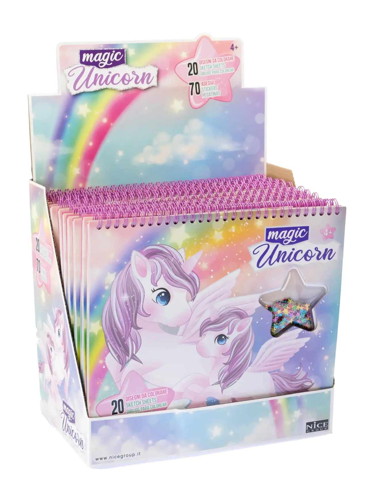 Toyrock GIRABRILLA BOOK MAGIC UNICORN - Male- & kreabøger - MULTI COLOURED / pink/rose