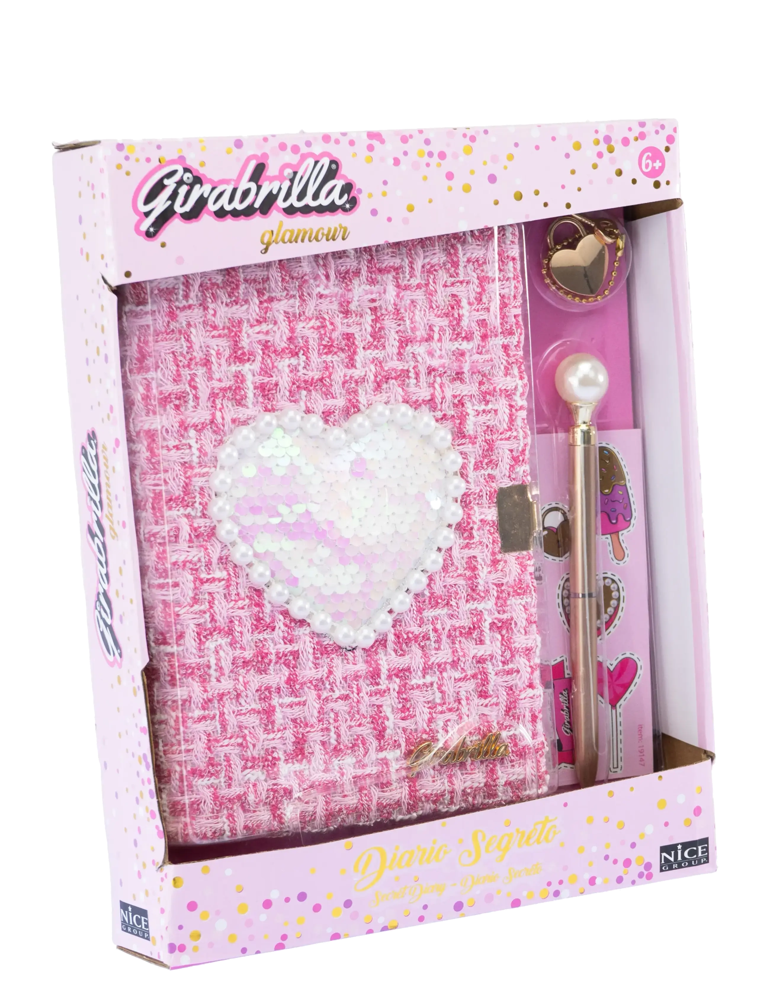 Toyrock GIRABRILLA TWEED NOTEBOOK - Julegave - MULTI COLOURED / pink/rose