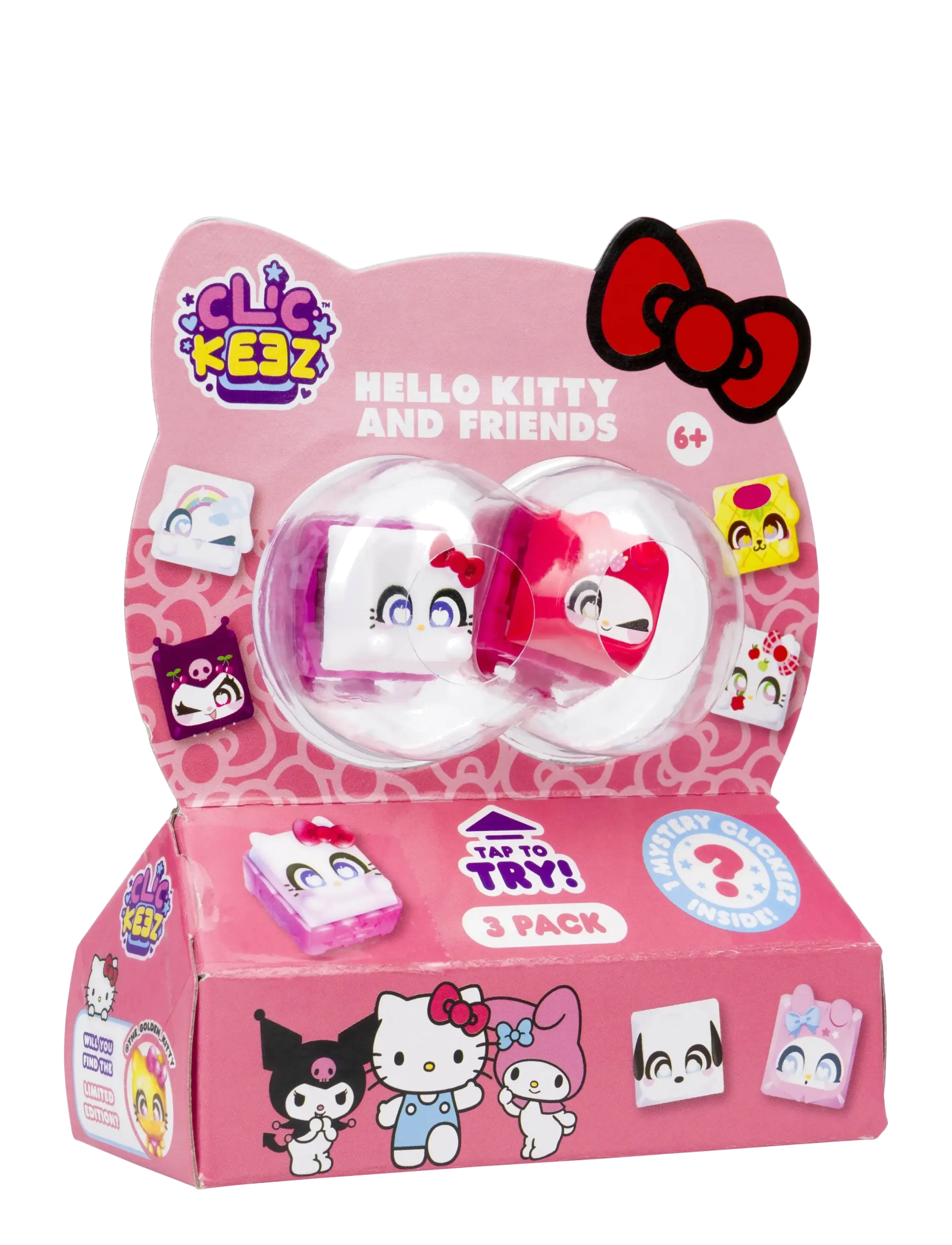 Hello Kitty CLICKEEZ HELLO KITTY & FRIENDS - 3-PACK CDU - Legetøj - MULTI COLOURED / multi