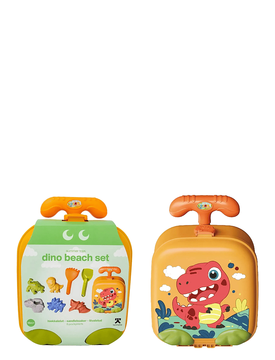 Toyrock - TOYROCK SUMMER BEACH SET LUGGAGE DINO 8 PCS - sandlegetøj - multicolor - 0