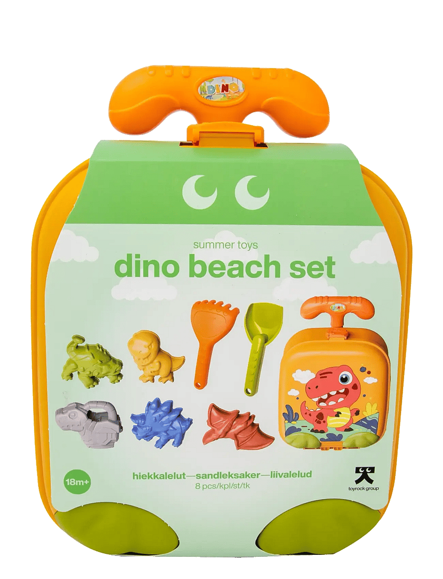 Toyrock - TOYROCK SUMMER BEACH SET LUGGAGE DINO 8 PCS - sandlegetøj - multicolor - 1