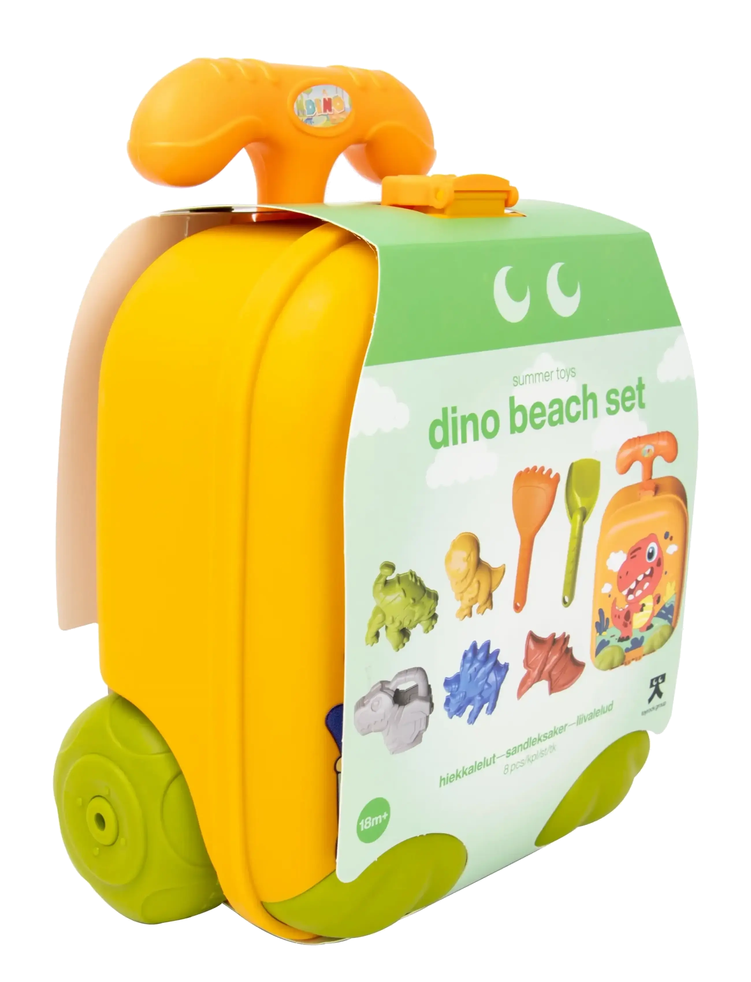 Toyrock - TOYROCK SUMMER BEACH SET LUGGAGE DINO 8 PCS - sandlegetøj - multicolor - 2