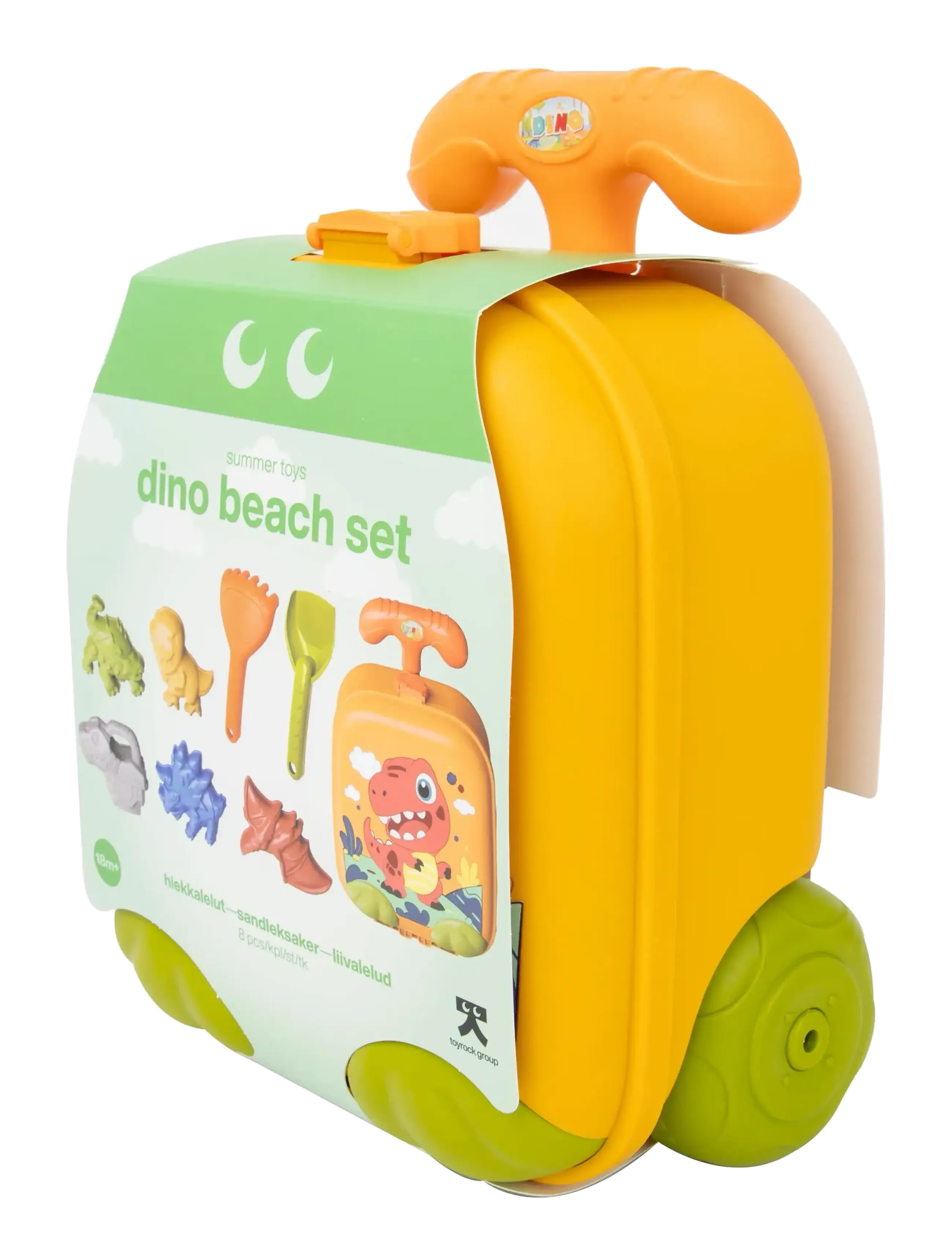 Toyrock - TOYROCK SUMMER BEACH SET LUGGAGE DINO 8 PCS - sandlegetøj - multicolor - 3