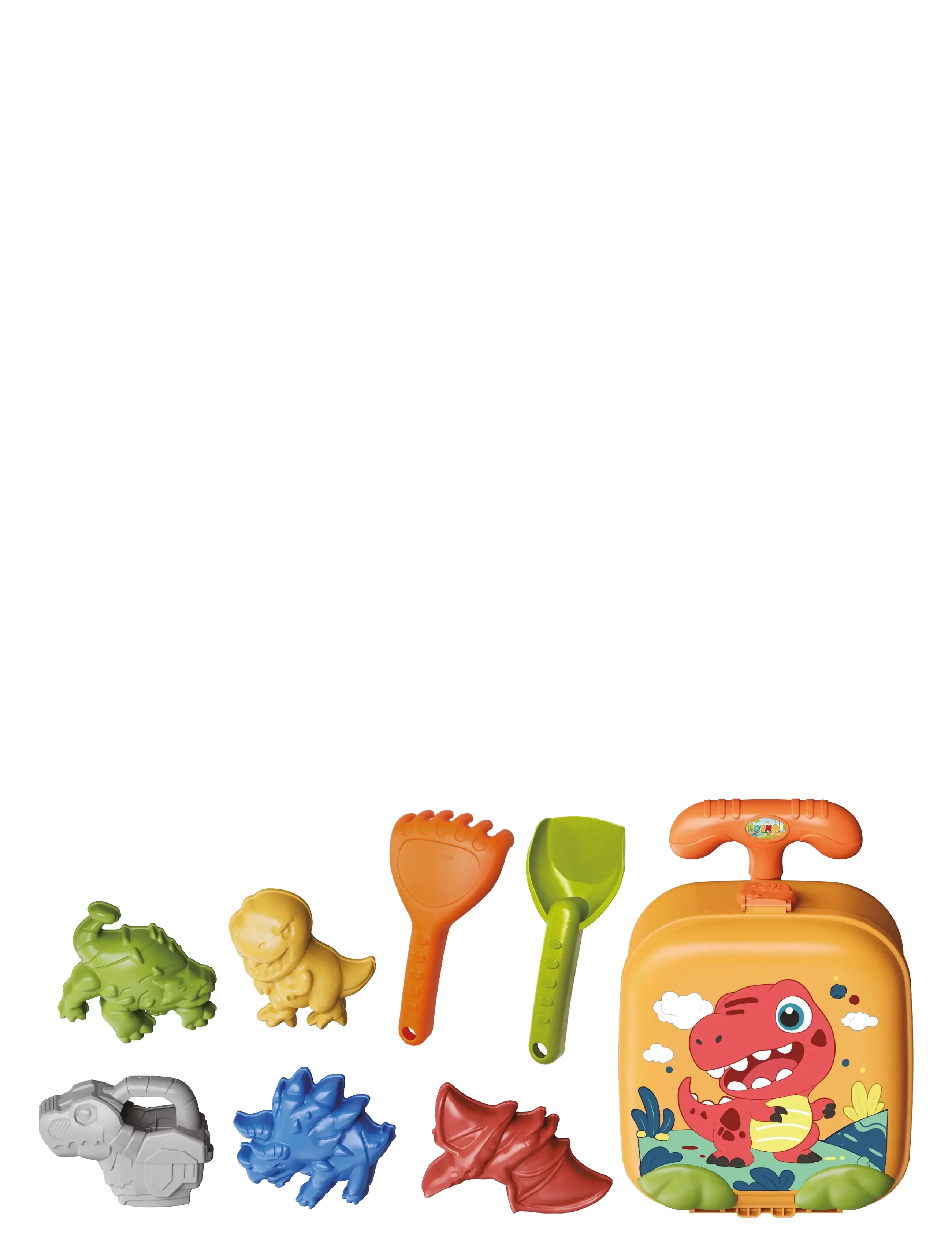 Toyrock - TOYROCK SUMMER BEACH SET LUGGAGE DINO 8 PCS - sandlegetøj - multicolor - 4