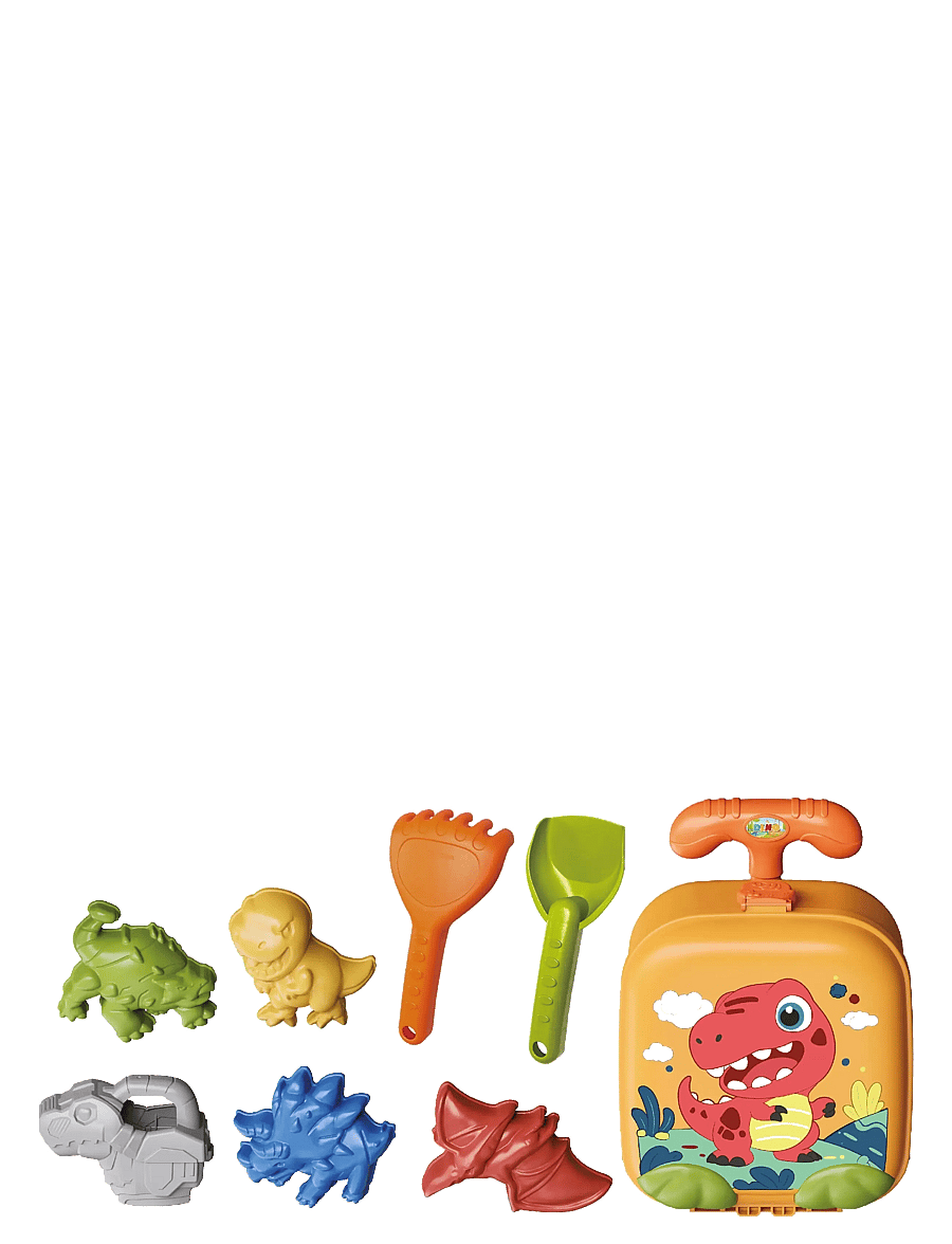 Toyrock - TOYROCK SUMMER BEACH SET LUGGAGE DINO 8 PCS - sandlegetøj - multicolor - 4