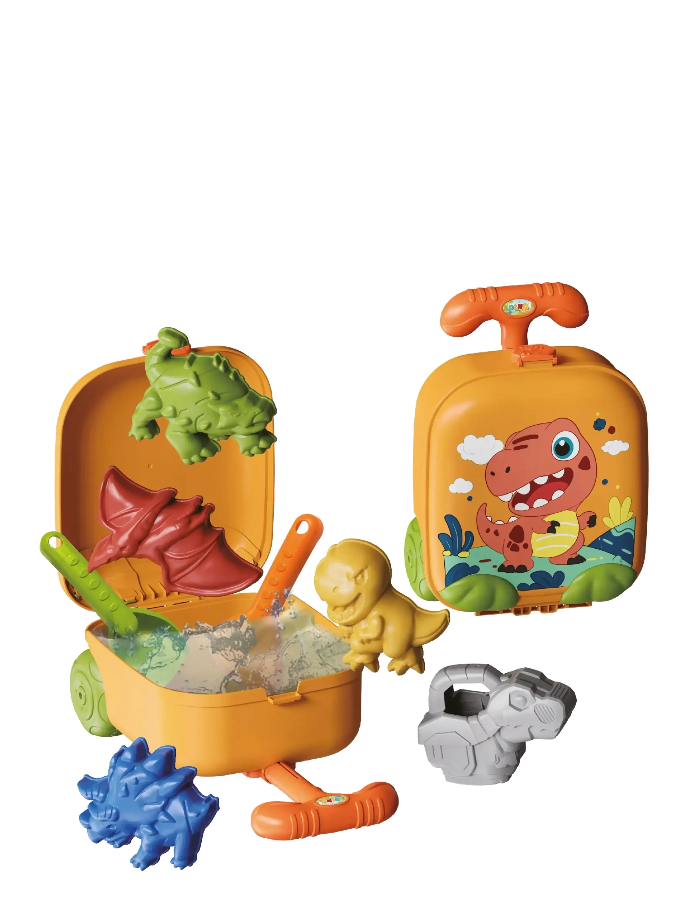 Toyrock - TOYROCK SUMMER BEACH SET LUGGAGE DINO 8 PCS - sandlegetøj - multicolor - 5