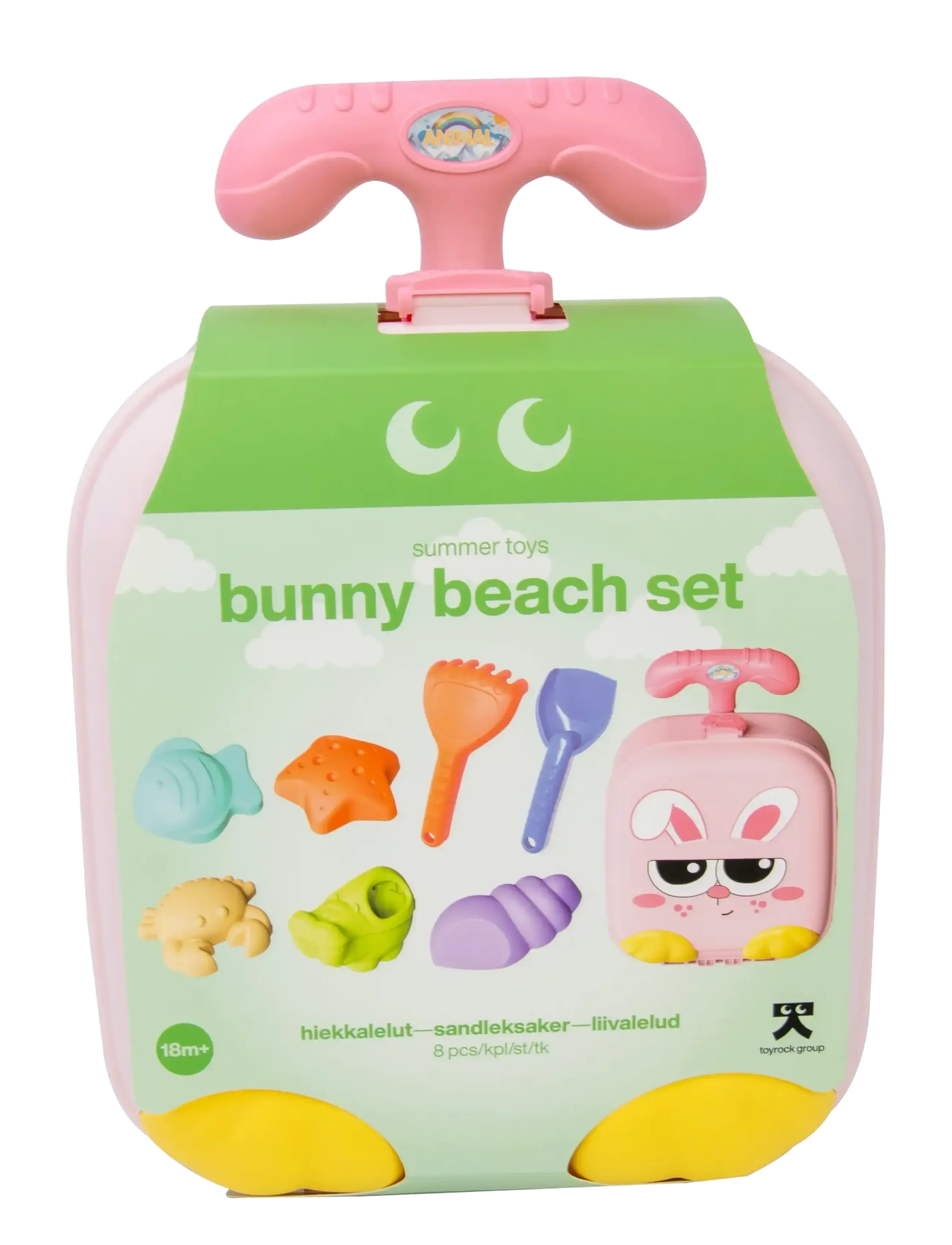 Toyrock - TOYROCK SUMMER BEACH SET LUGGAGE BUNNY8 PCS - sandlegetøj - multicolor - 1