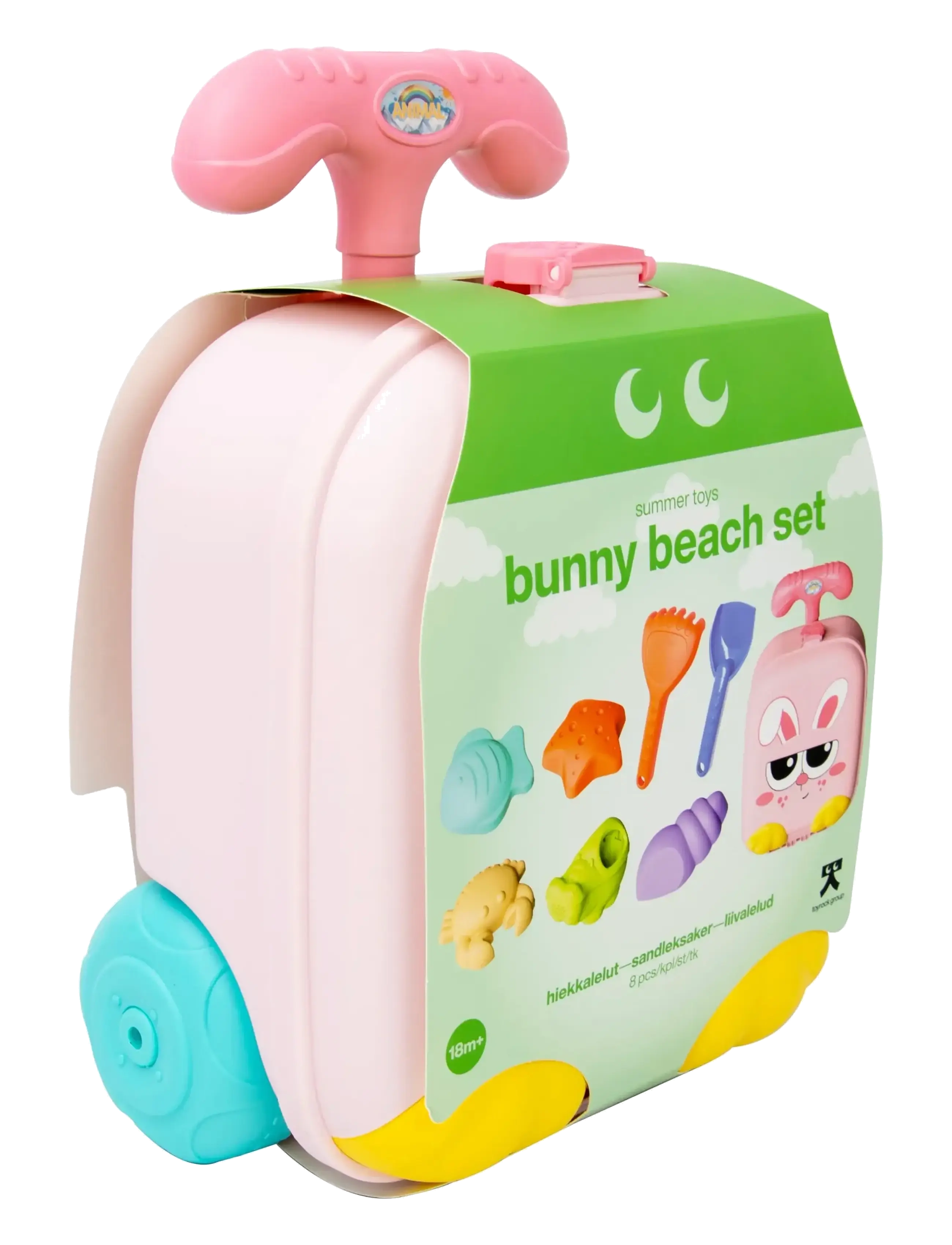 Toyrock - TOYROCK SUMMER BEACH SET LUGGAGE BUNNY8 PCS - sandlegetøj - multicolor - 2