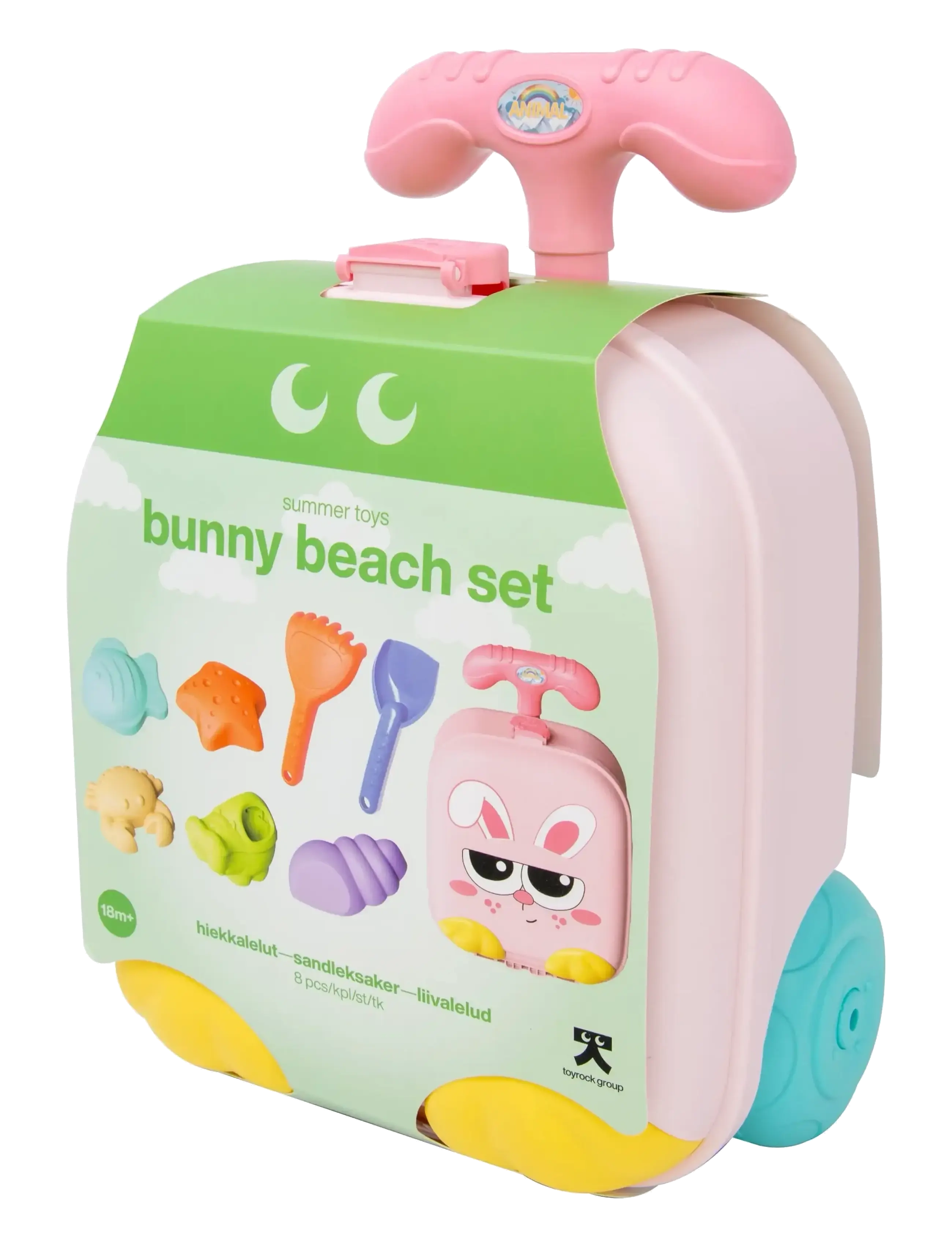Toyrock - TOYROCK SUMMER BEACH SET LUGGAGE BUNNY8 PCS - sandlegetøj - multicolor - 3