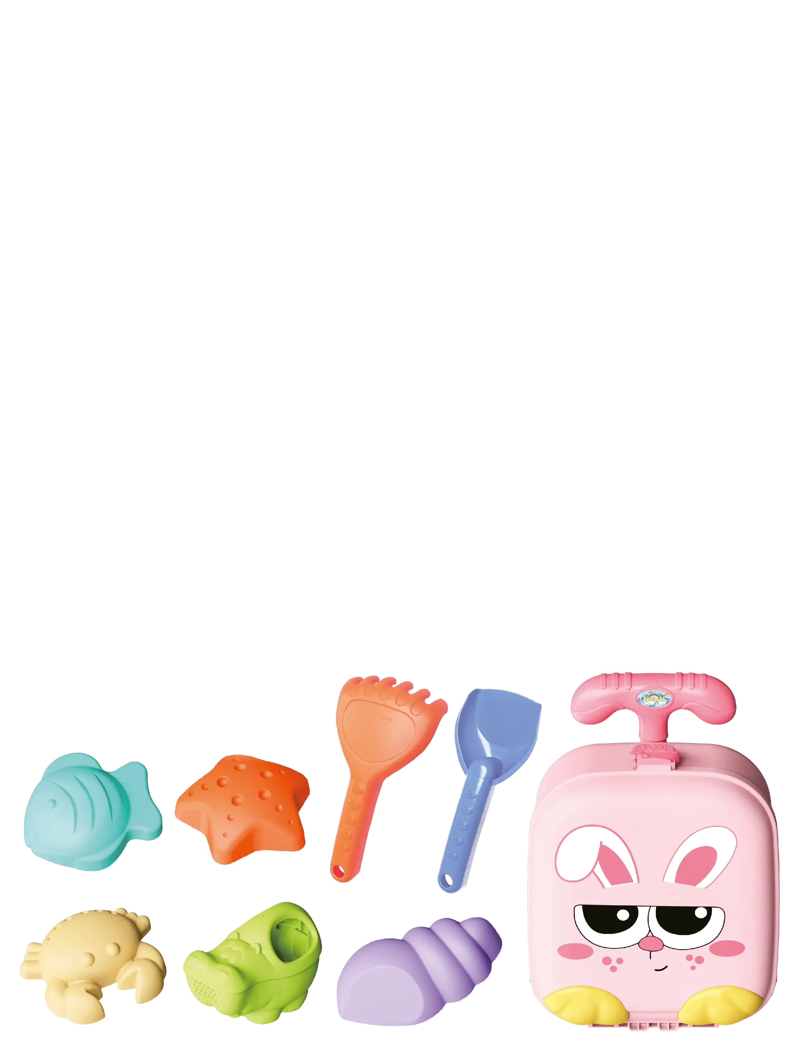 Toyrock - TOYROCK SUMMER BEACH SET LUGGAGE BUNNY8 PCS - sandlegetøj - multicolor - 4