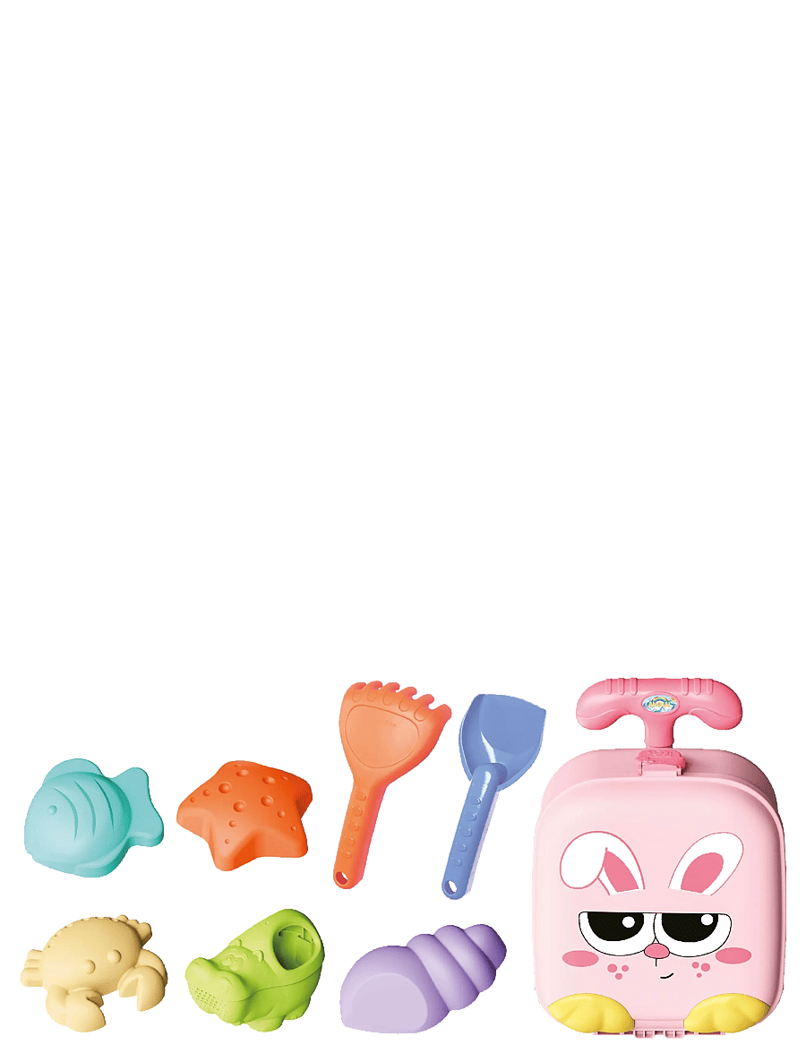 Toyrock - TOYROCK SUMMER BEACH SET LUGGAGE BUNNY8 PCS - sandlegetøj - multicolor - 4