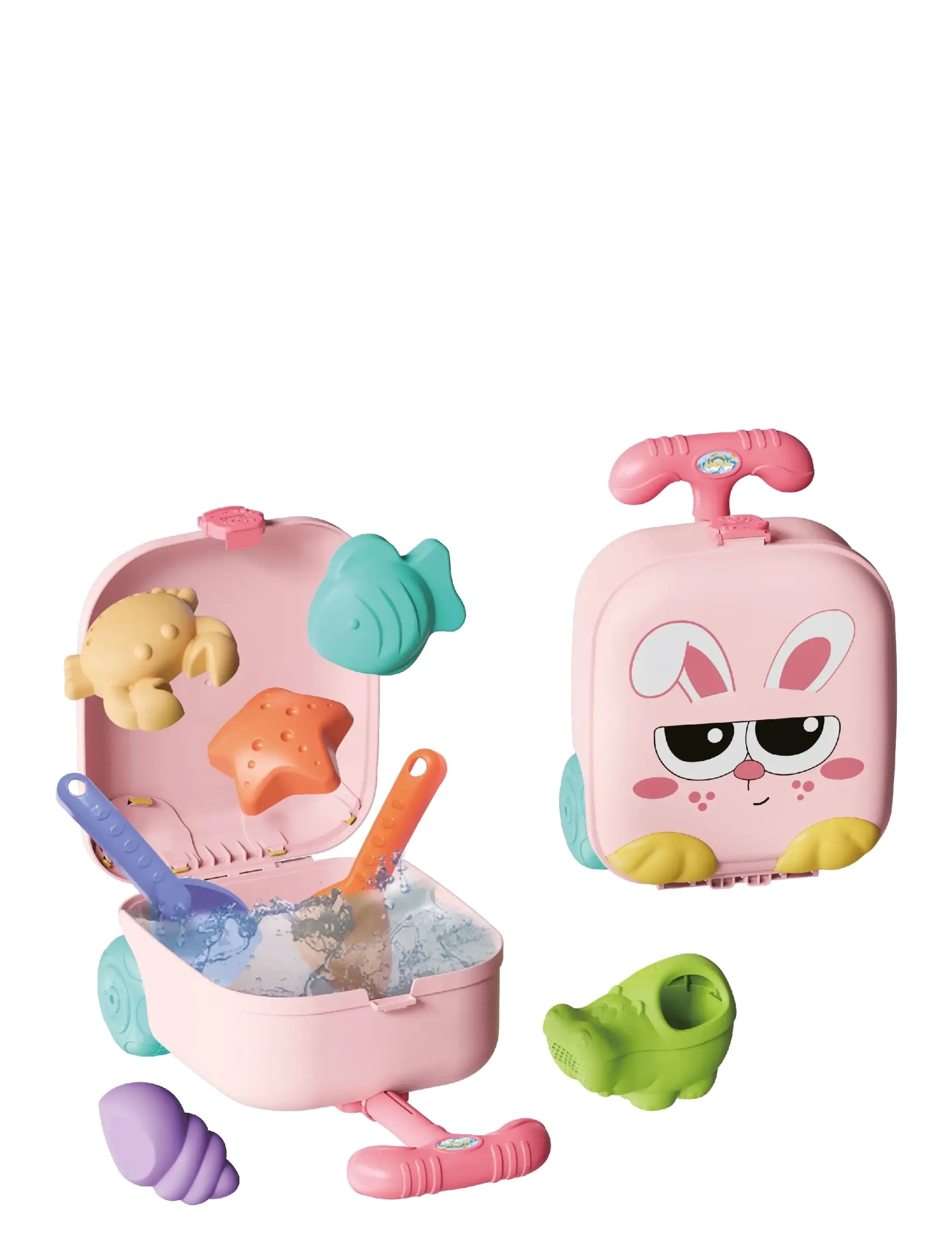 Toyrock - TOYROCK SUMMER BEACH SET LUGGAGE BUNNY8 PCS - sandlegetøj - multicolor - 5