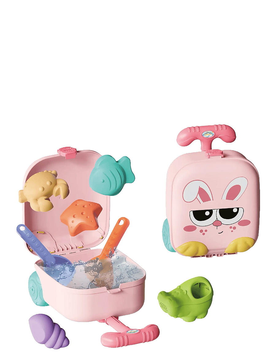 Toyrock - TOYROCK SUMMER BEACH SET LUGGAGE BUNNY8 PCS - sandlegetøj - multicolor - 5
