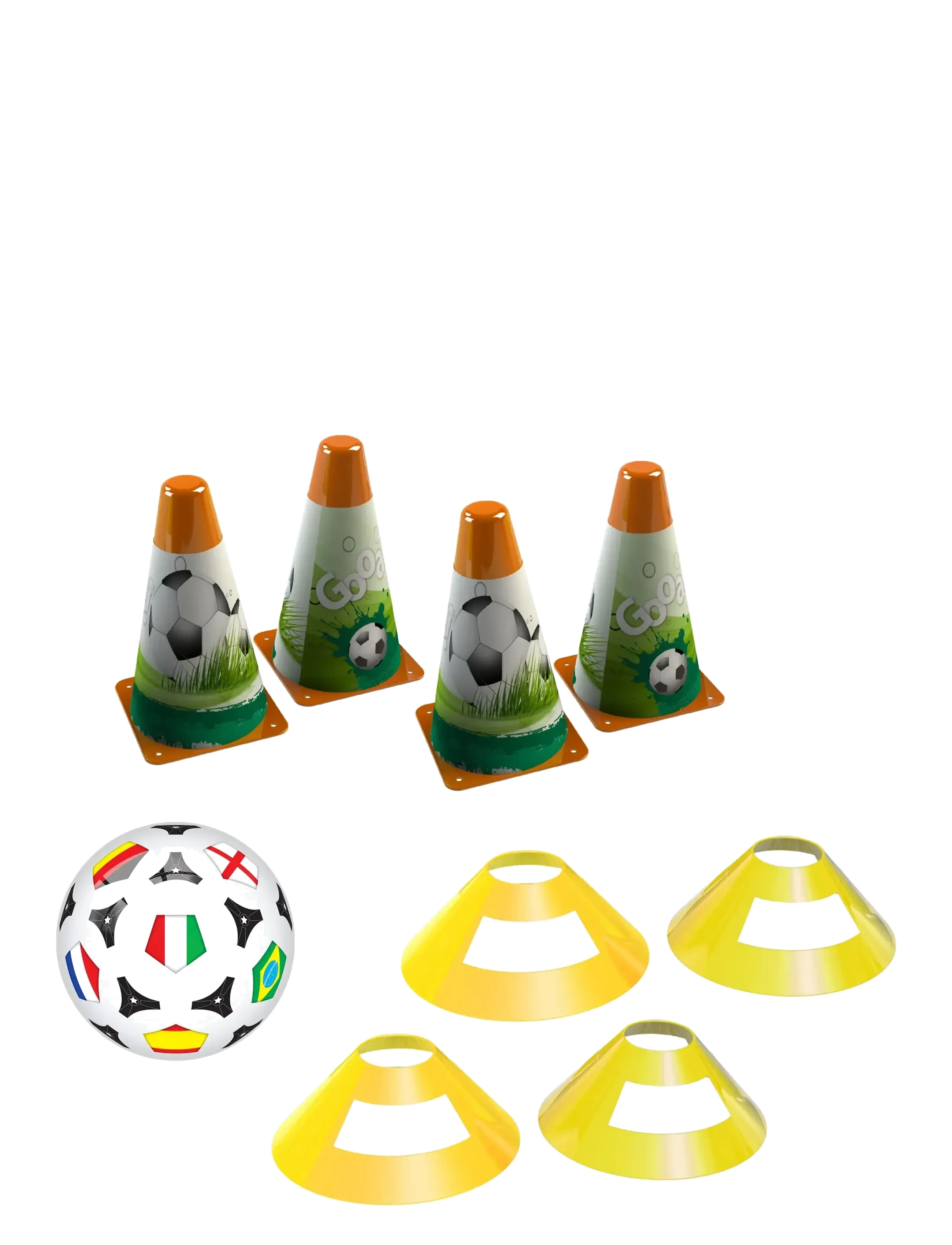 Toyrock FOTBOLLSSET MED KONER - Leksaker - MULTICOLOR / orange