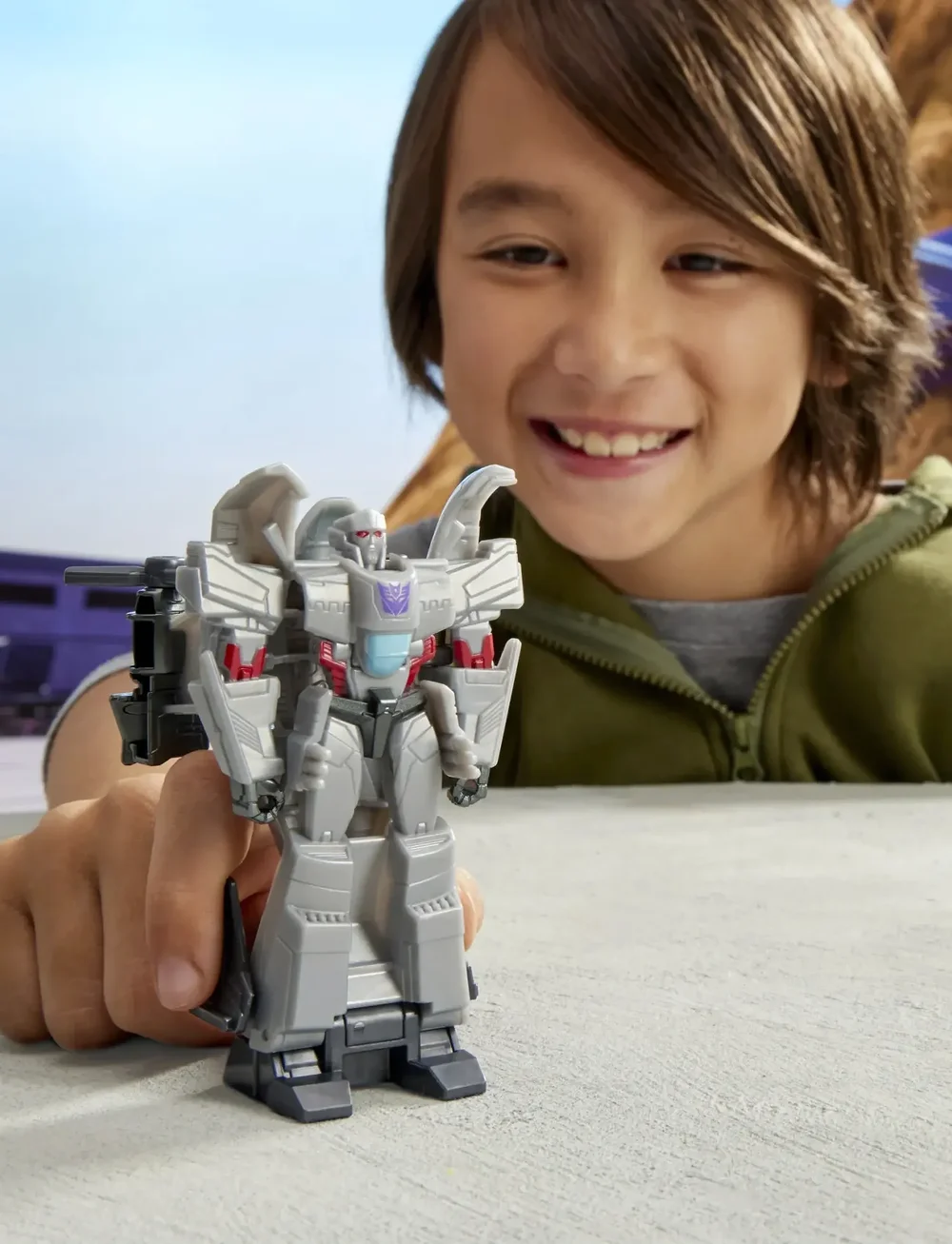 Transformers - Transformers Jordens gnista, 1-Step Smash Changers Megatron - action-figuren - multicolor - 4