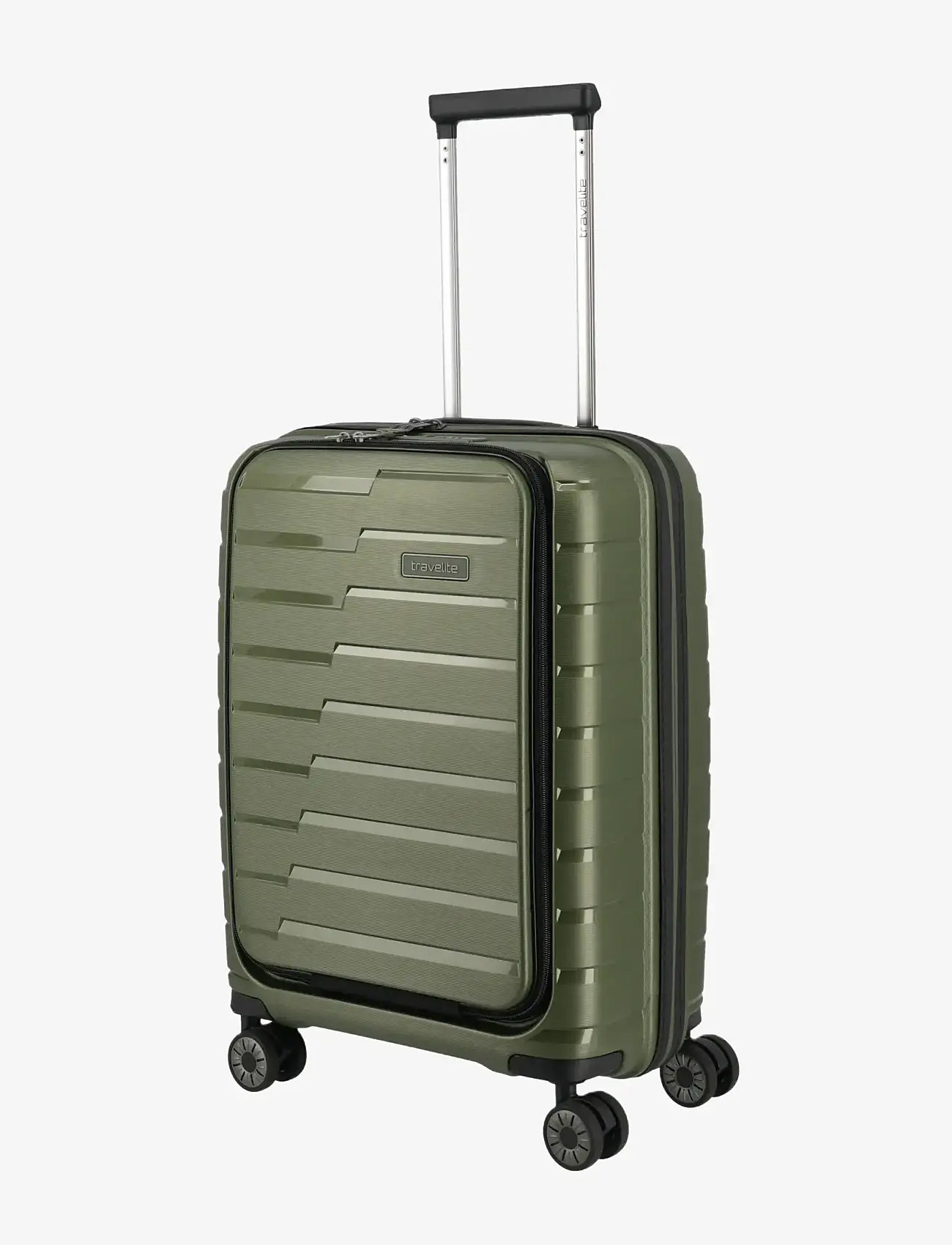 Travelite - Air Base, 4w Trolley S with front pocket - kabinväskor - coffee - 1