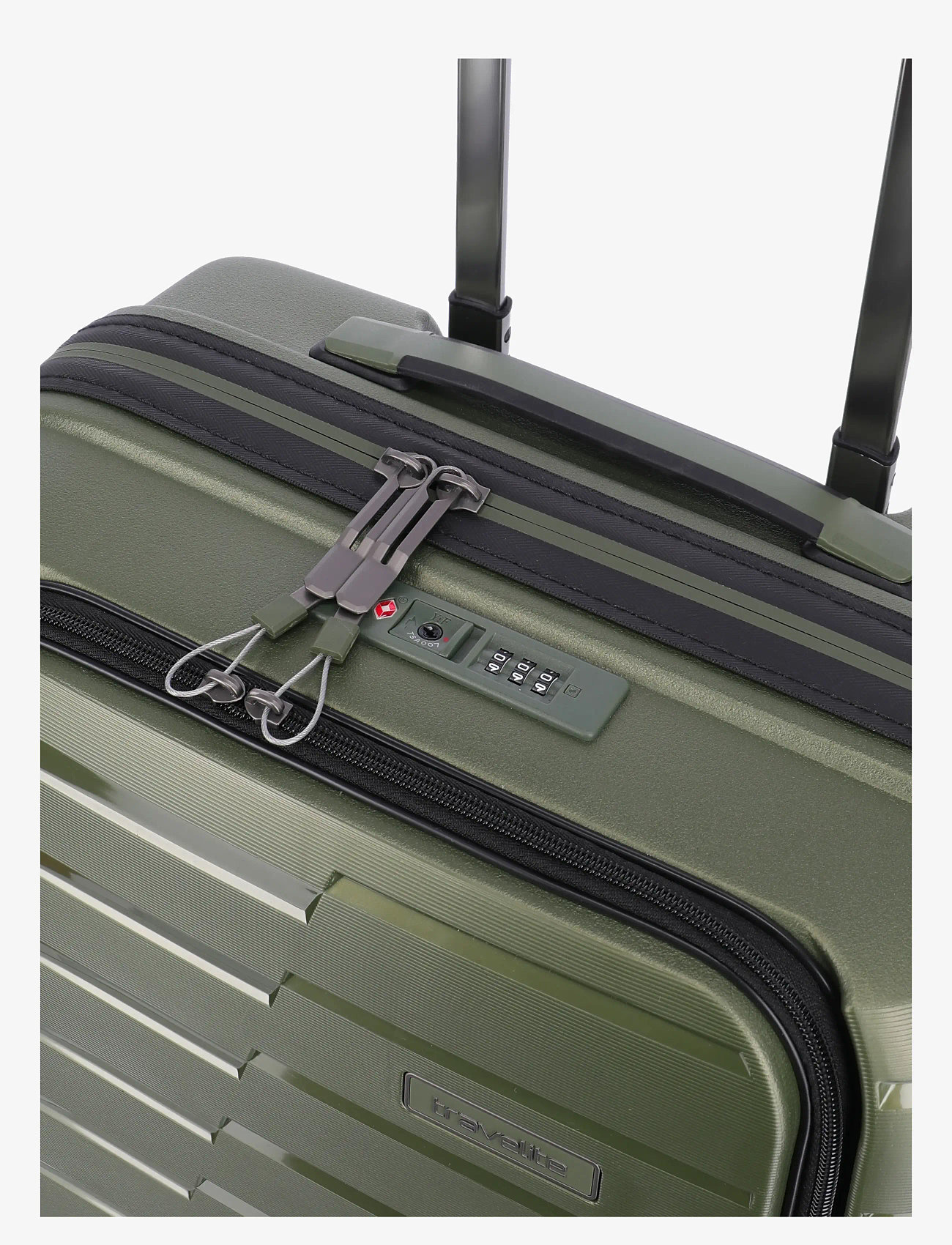 Travelite - Air Base, 4w Trolley S with front pocket - kabinväskor - coffee - 4