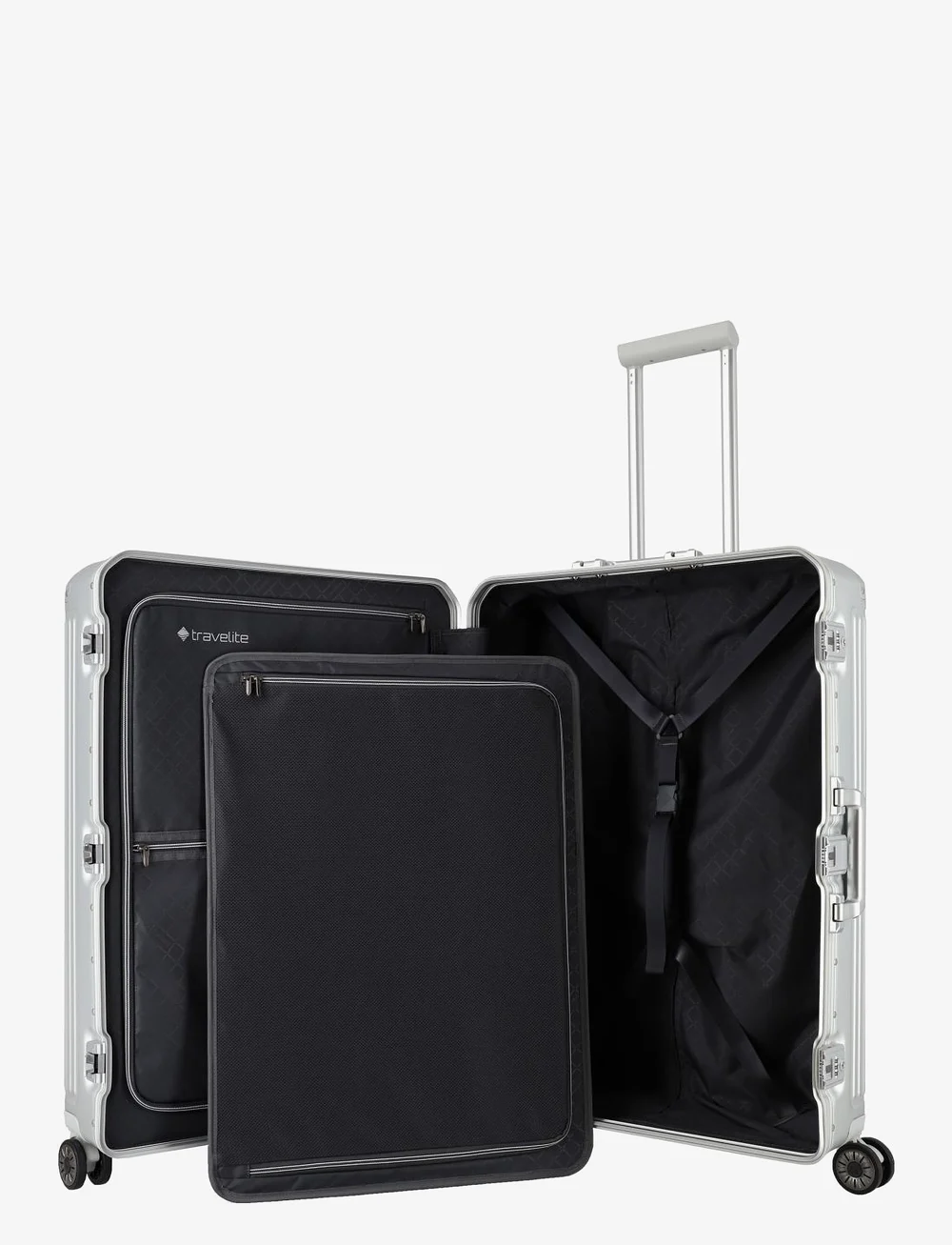 Travelite - Next, 4w Trolley L - store kufferter - silver - 5