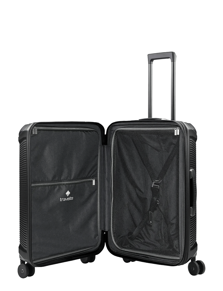 Travelite - Travelite MILLENNIUM Trolley Expandable - mellemstore kufferter - black - 2