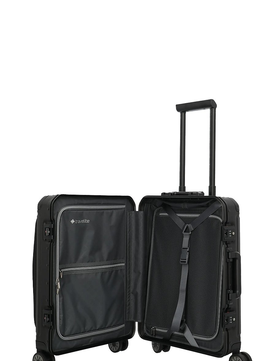Travelite - Travelite NEXT Trolley Frontp. - håndbaggage - black - 0