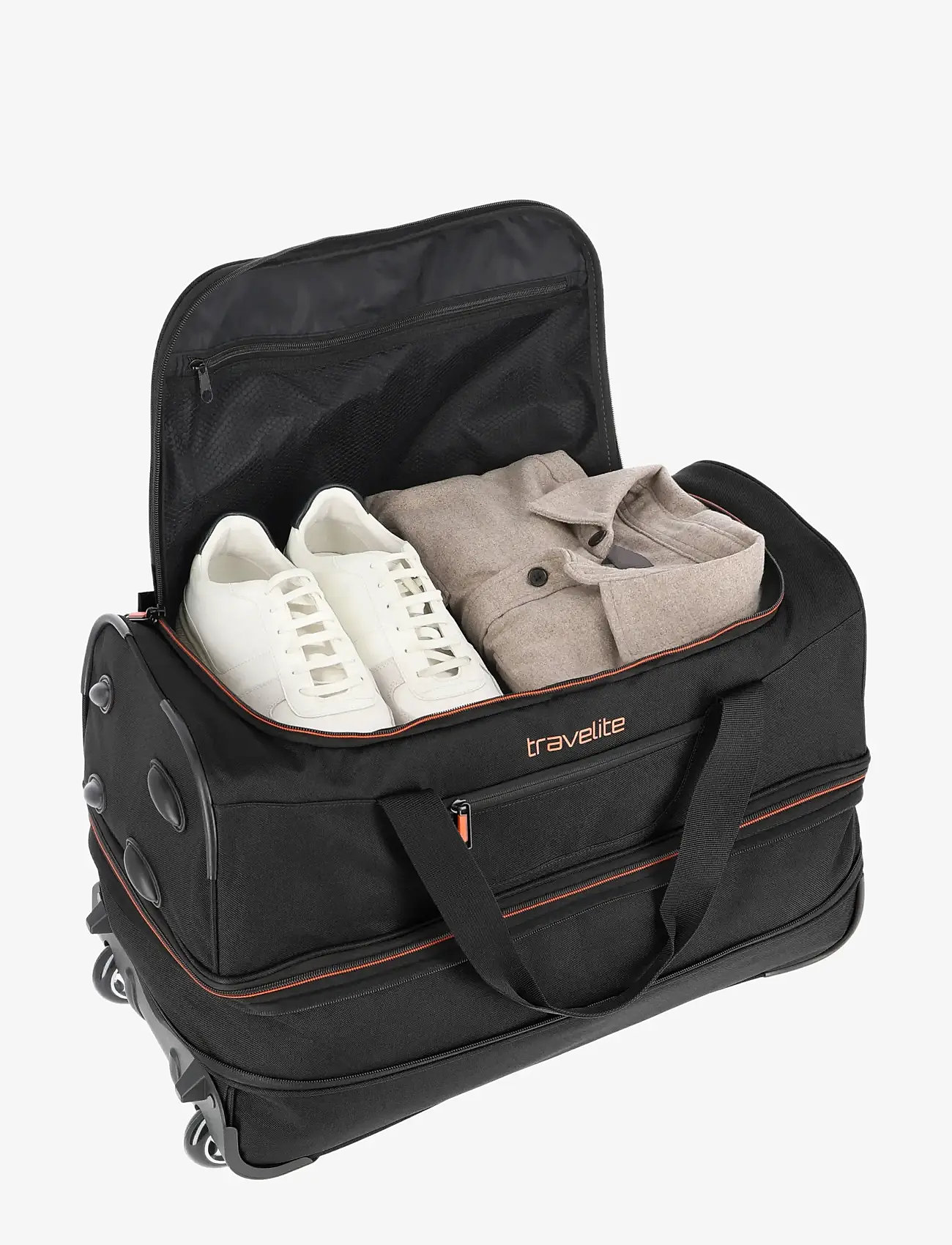 Travelite - Travelite BASICS Wheeled Duffle  Expandable - håndbaggage - black - 2