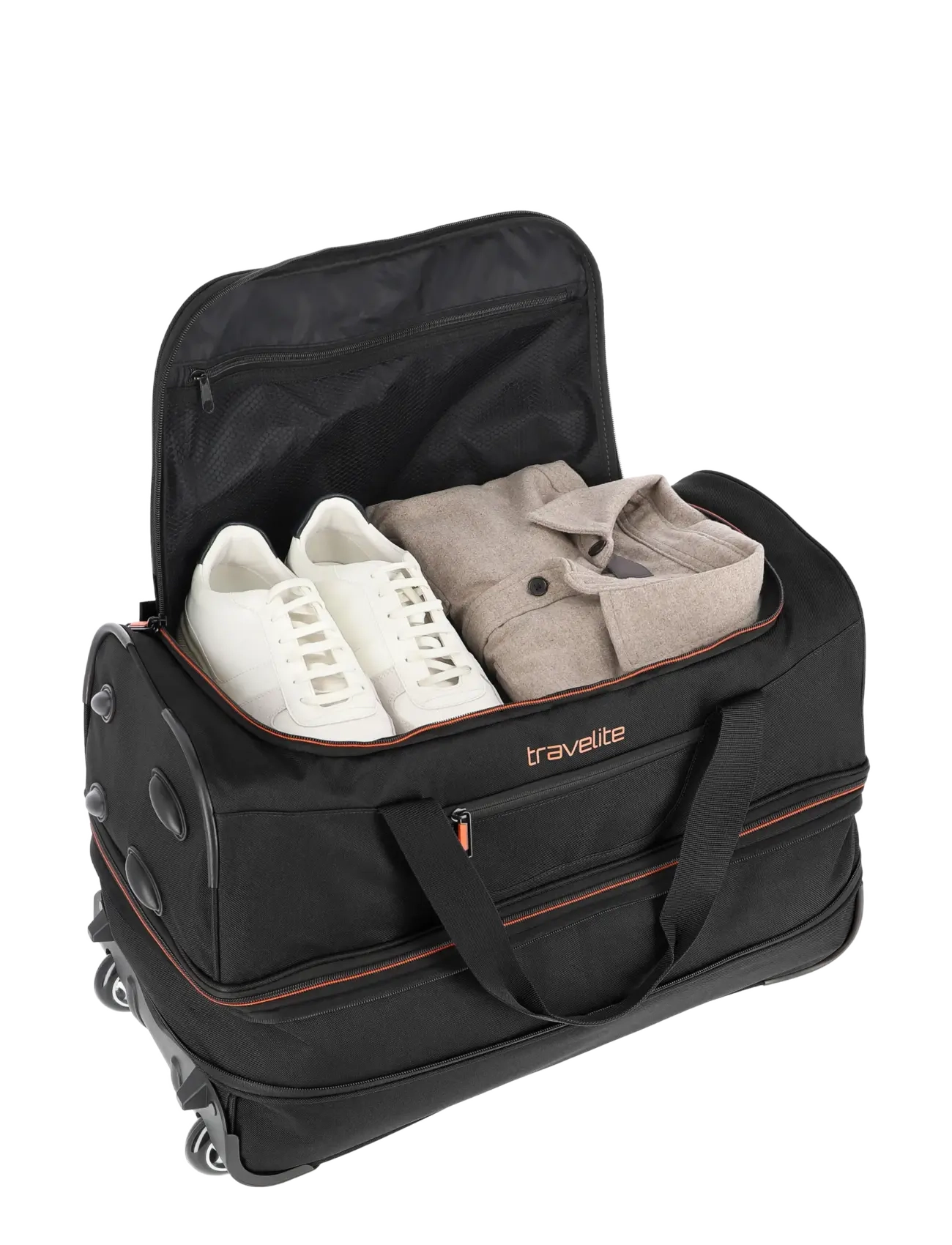 Travelite - Travelite BASICS Wheeled Duffle  Expandable - salongi suuruses kohvrid - black - 2