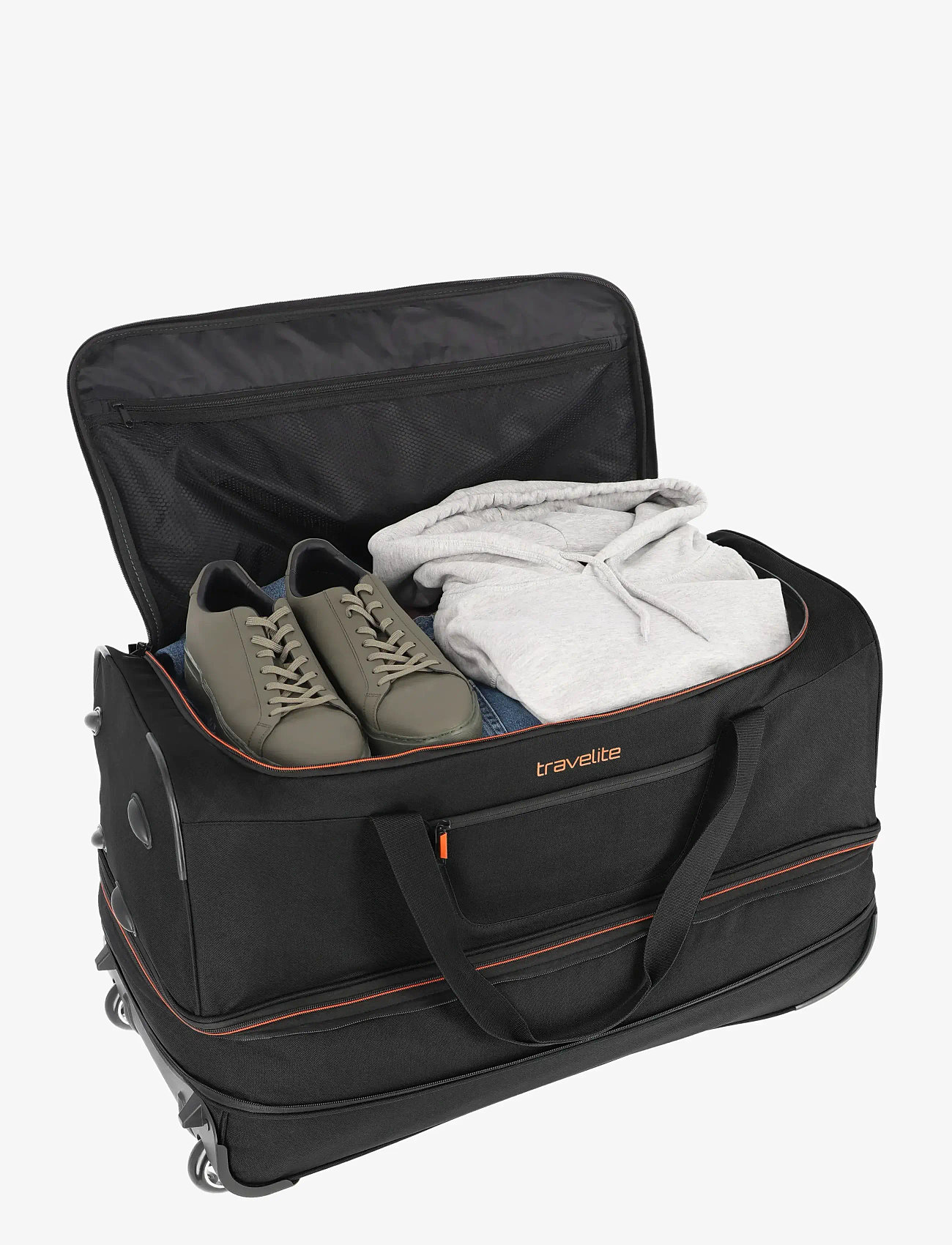 Travelite - Travelite BASICS Wheeled Duffle Expandable - feriefavoritter - black - 2