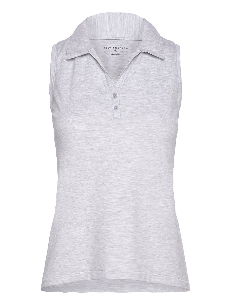 TravisMathew - FEATHERWEIGHT ACTIVE SL POLO - topi un t-krekli - heather light grey - 0