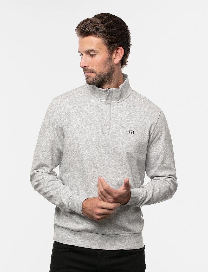 TravisMathew - CLOUD QUARTER ZIP 2. - yläosat - heather light grey - 0
