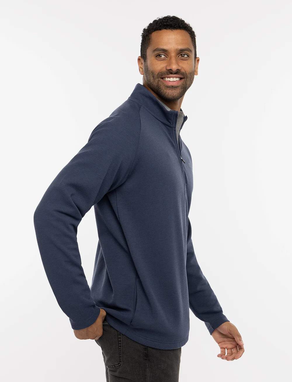 TravisMathew - UPGRADED - langarmshirts - navy - 0